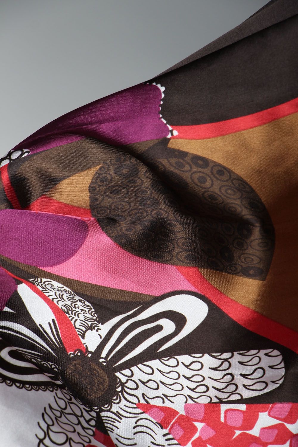 Foulard di seta con pietra dura fatto a mano sciarpa da donna idea regalo foto 3