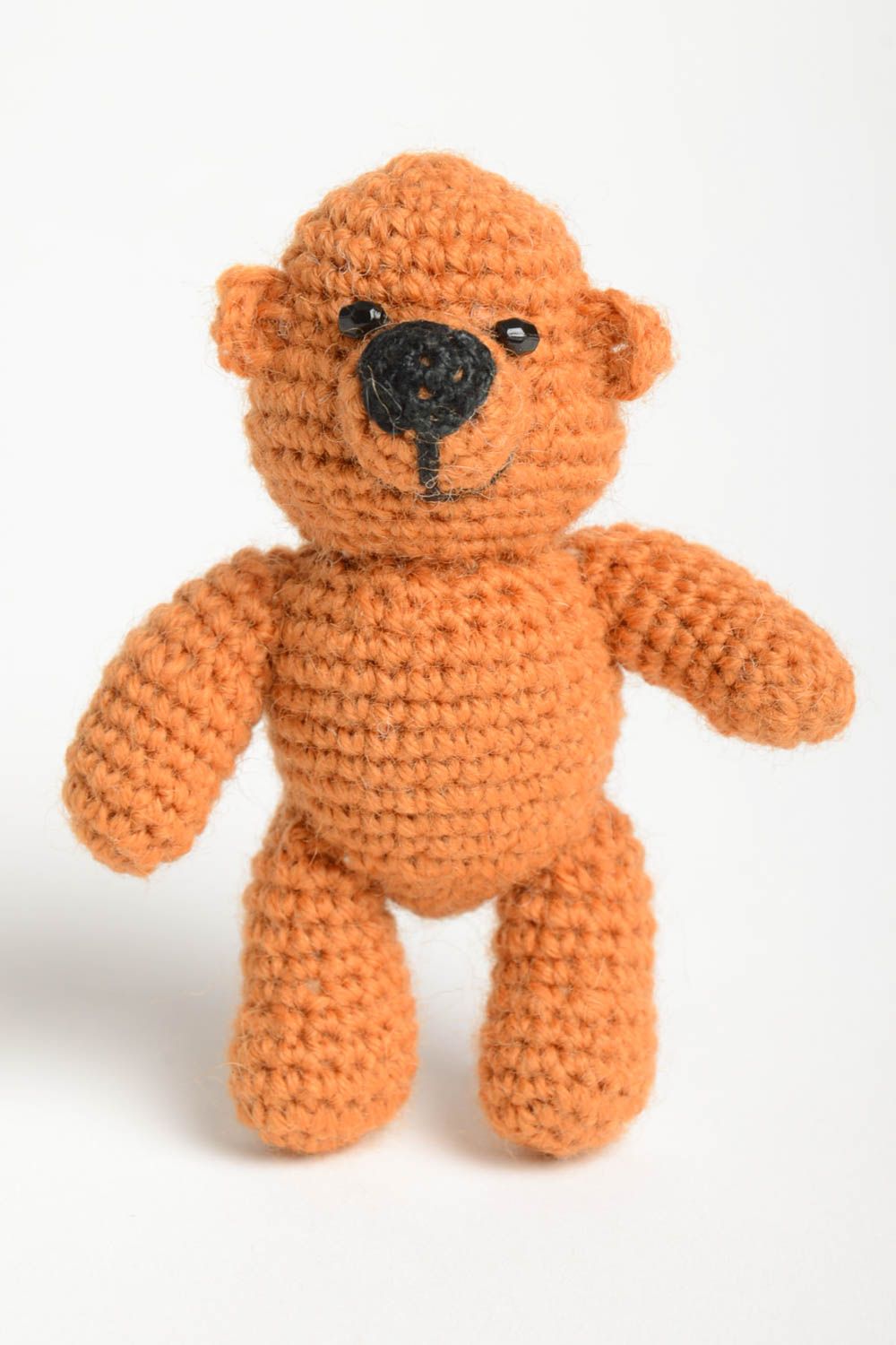 Jouet ourson Peluche faite main Déco maison doux tricoté au crochet en coton photo 2
