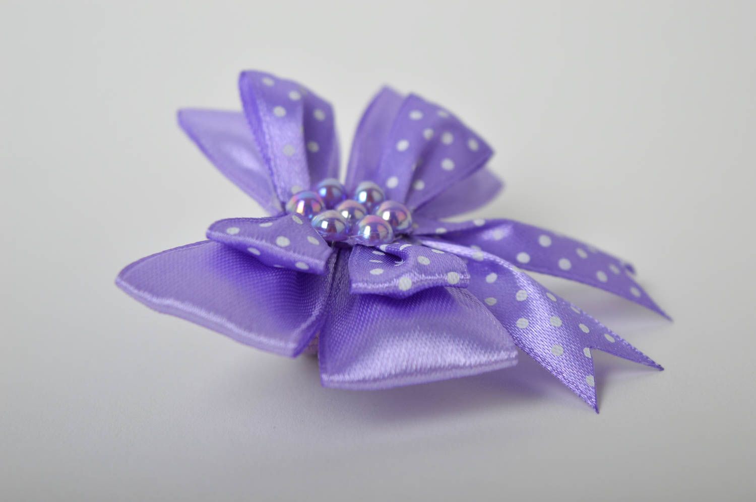 Goma de pelo hecha a mano regalo original accesorio para el cabello violeta foto 4