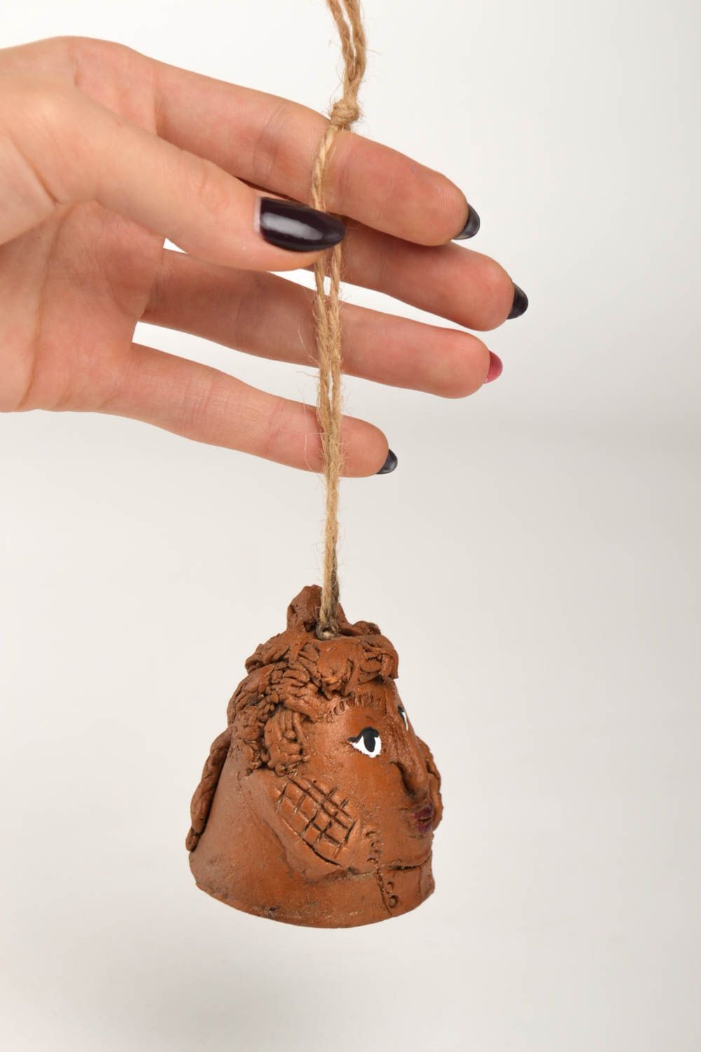 Campana de cerámica hecha a mano objeto de arcilla souvenir original para amiga foto 4
