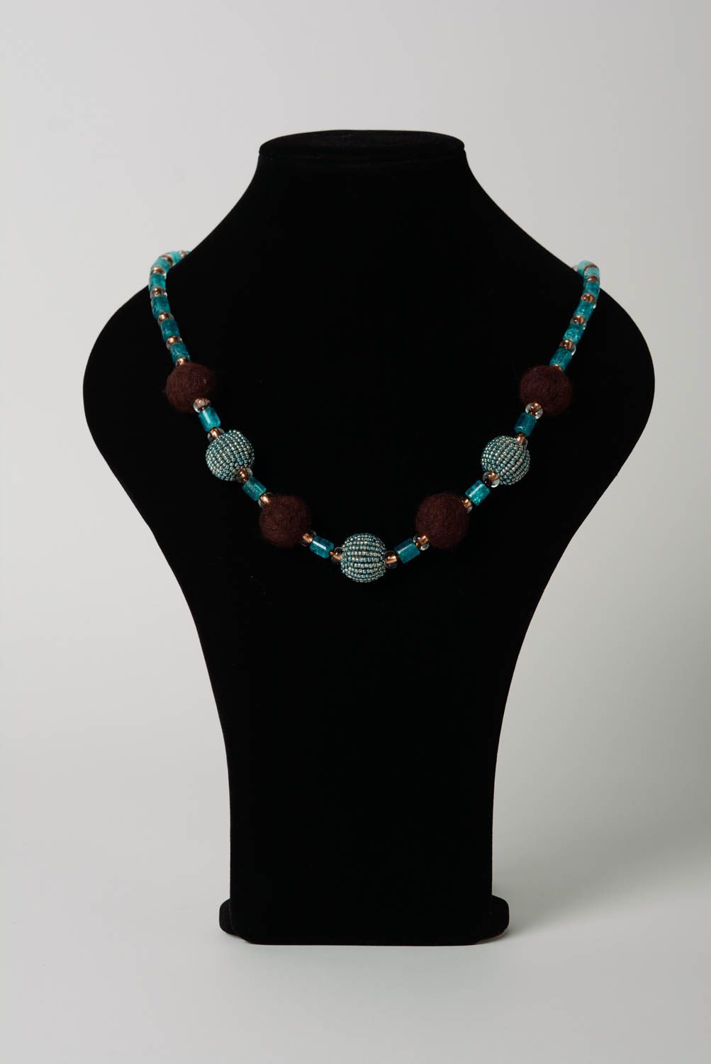 Collana di perline e perle fatta a mano originale di moda bigiotteria da donna  foto 2