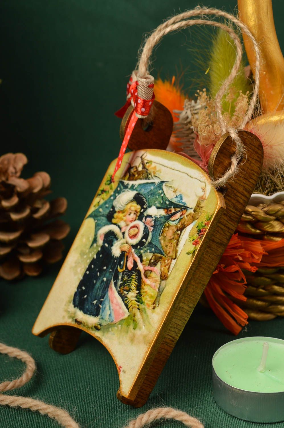 Adorno navideño casero hecho a mano elemento decorativo souvenir original foto 1