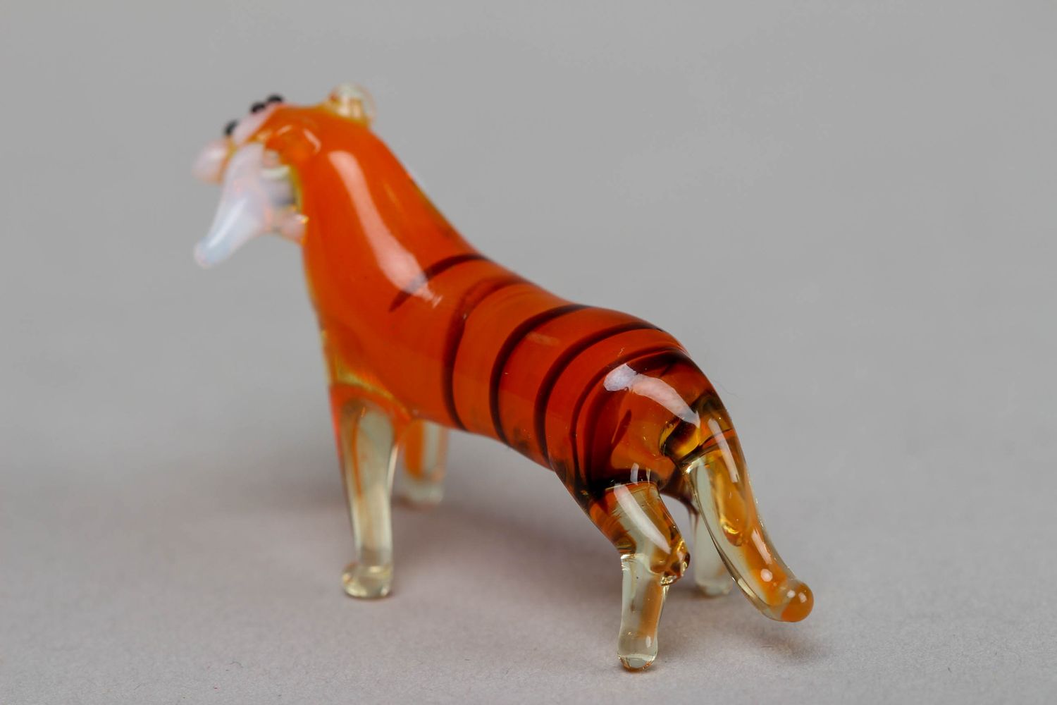 Lampwork Figurine Tiger aus Glas handmade foto 2