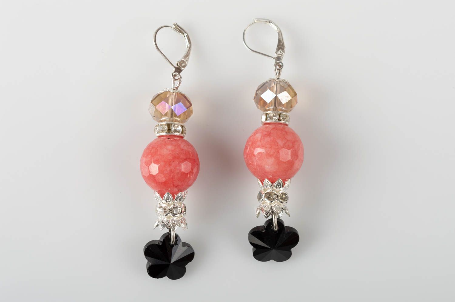 Kristall Ohrringe handmade Ohrringe ausgefallener Ohrschmuck für Damen foto 2