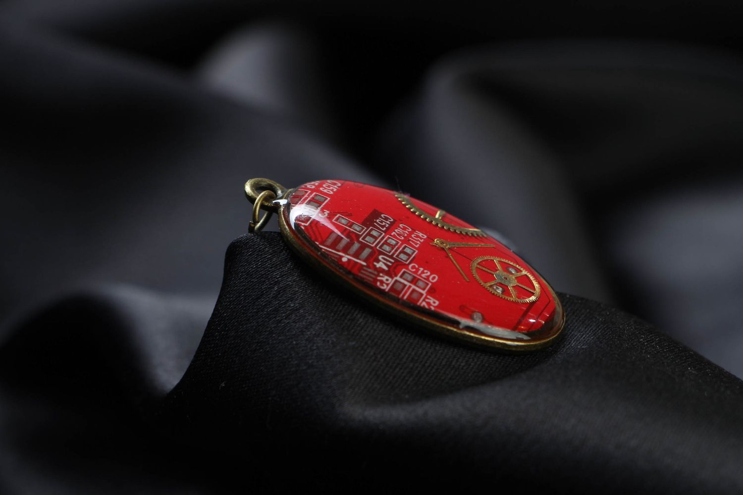 Cyberpunk pendant with microchip photo 2