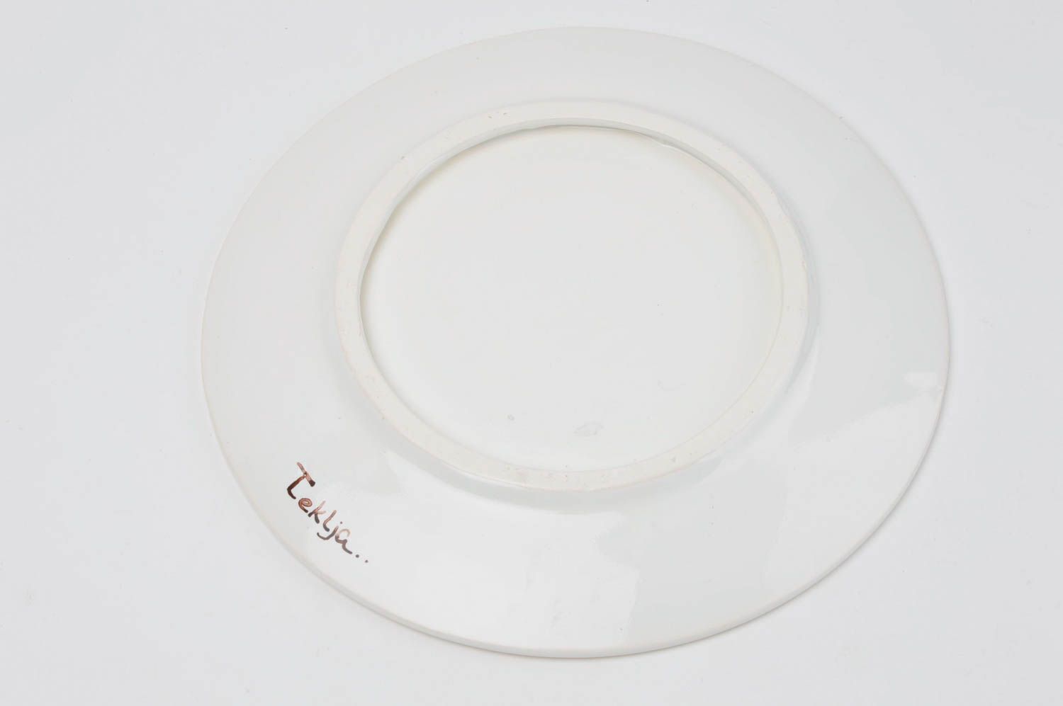 Ceramic designer plate handmade stylish ware unusual beautiful plate gift photo 4