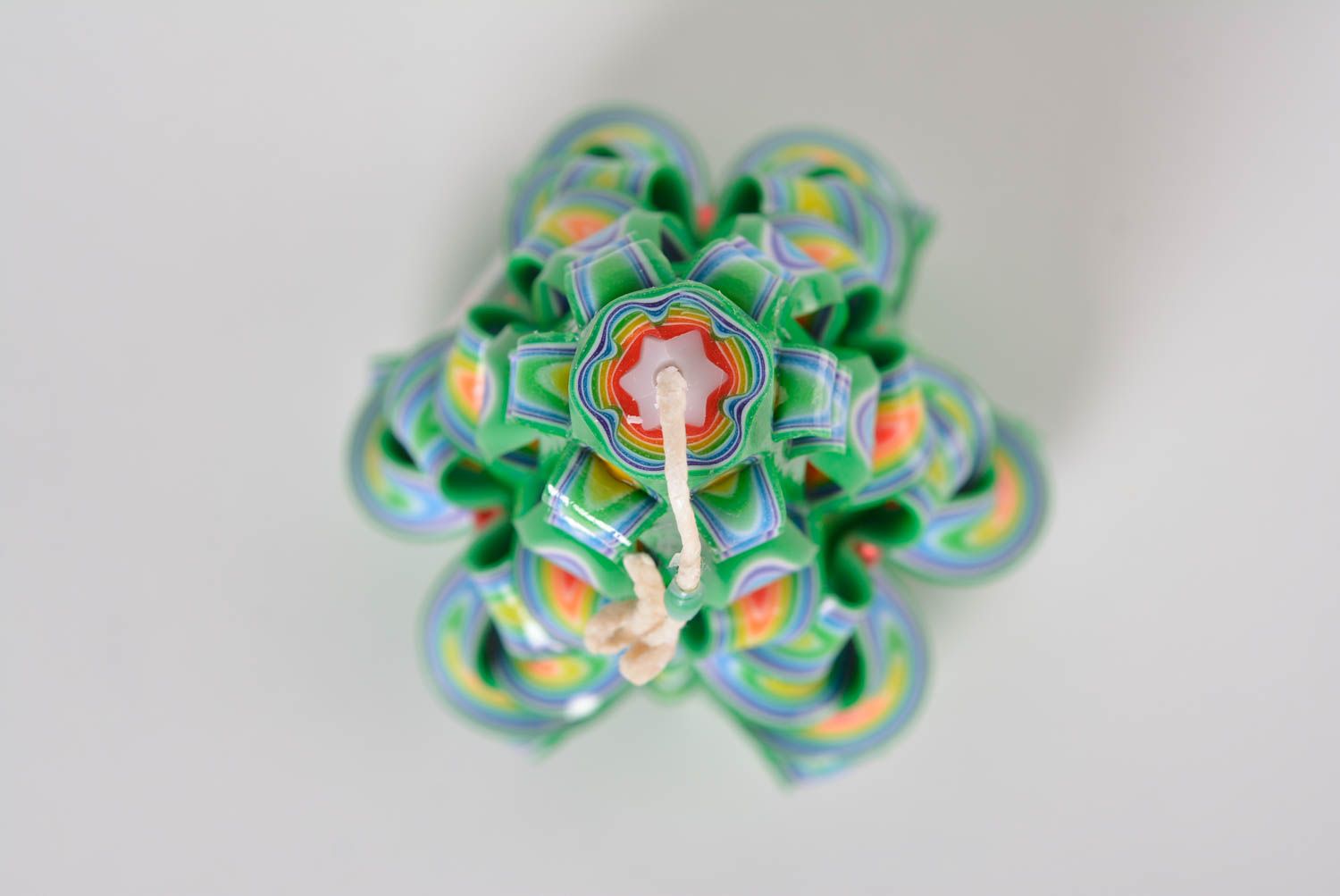 Vela de parafina tallada hecha a mano objeto de decoración adorno para casa foto 3