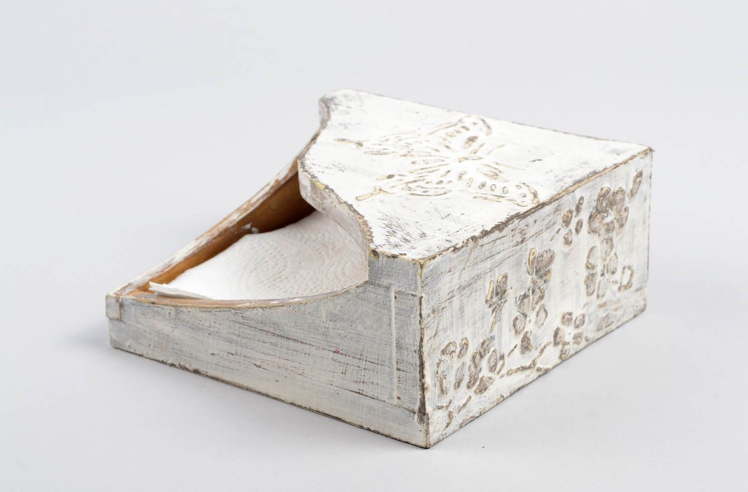 Handmade Deko Serviettenhalter aus Holz originell Geschenkartikel aus Holz foto 3