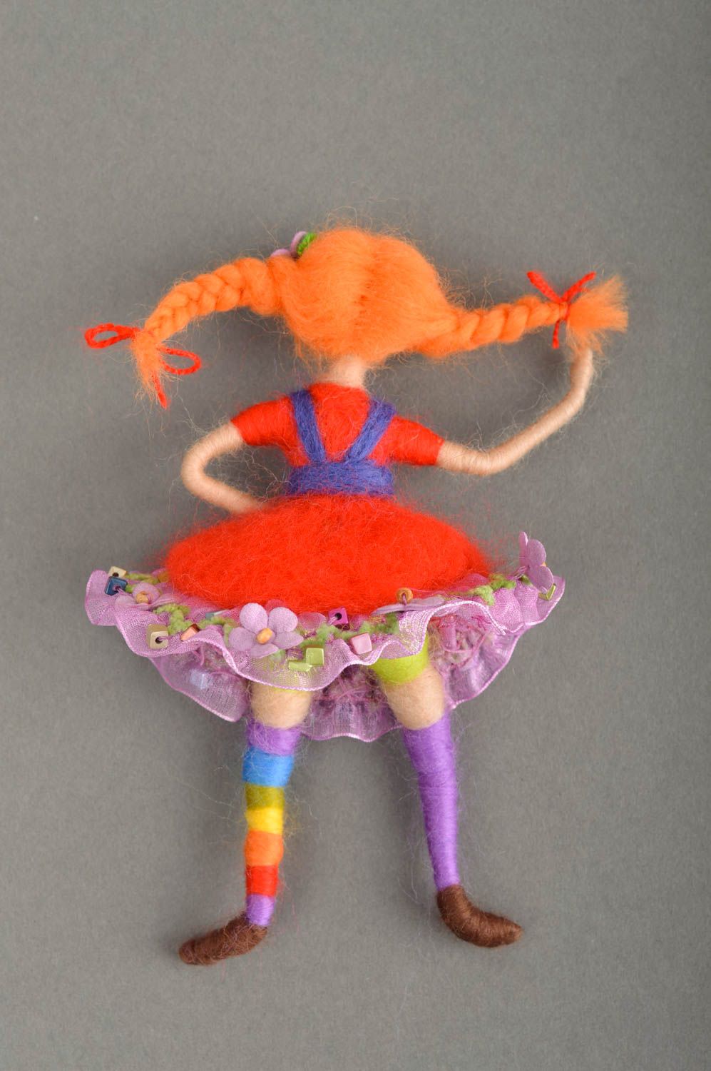 Валяная игрушка кукла ручной работы мягкая игрушка подарок ребенку девочка  фото 5