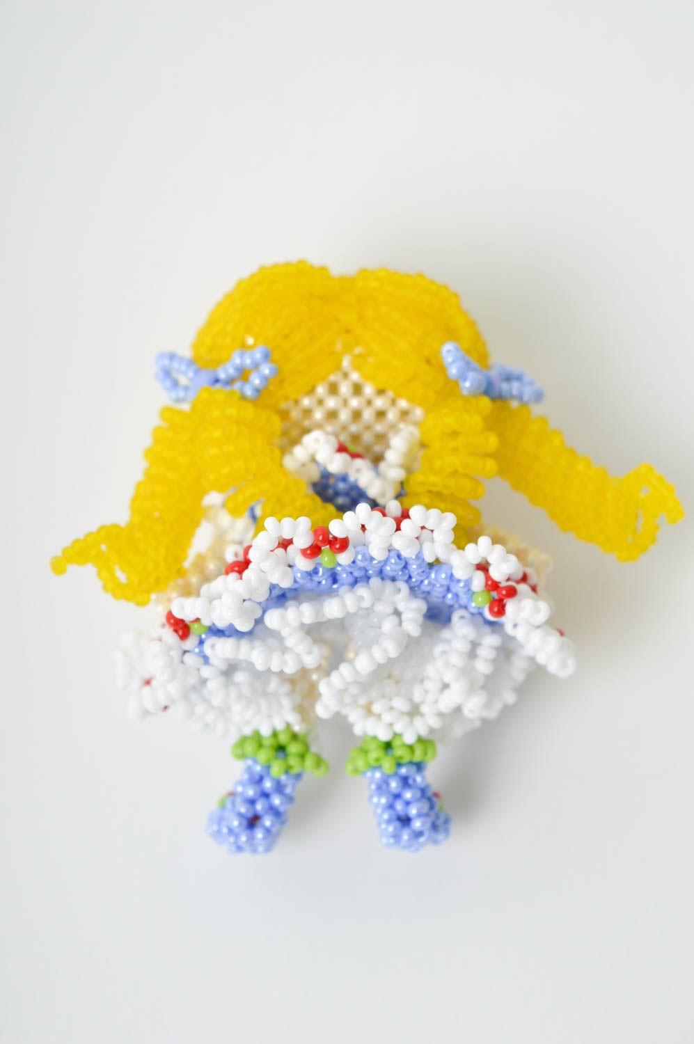 Handmade toy bead weaving girl doll unique toys homemade crafts gifts for kids photo 4