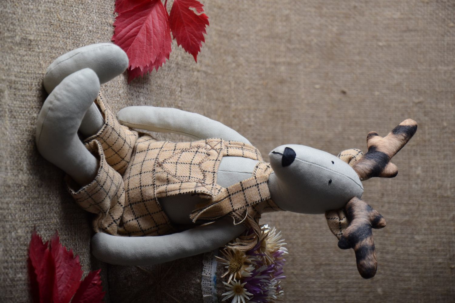 Stoff Kuscheltier handmade ungewöhnliches Geschenk für Kinder Kuschel Tier foto 1