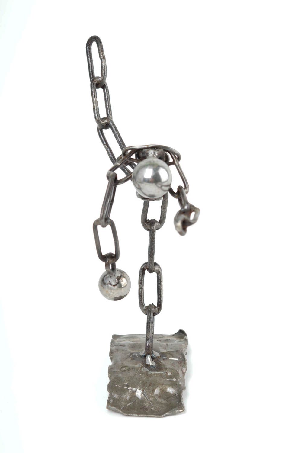 Figurine gymnaste faite main Statuette design en métal Déco maison originale photo 4