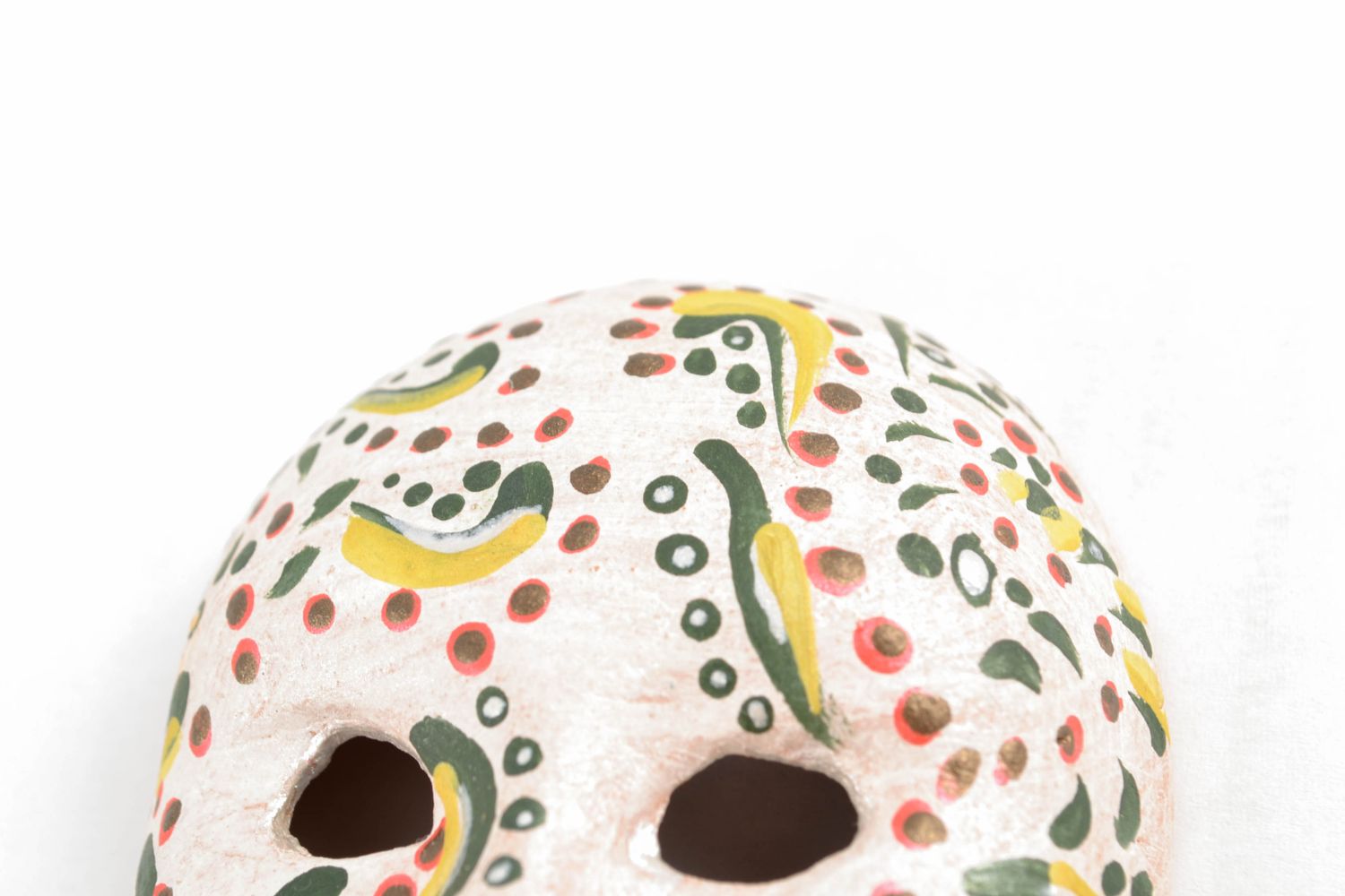 Интерьерная подвеска карнавальная маска расписная  фото 3