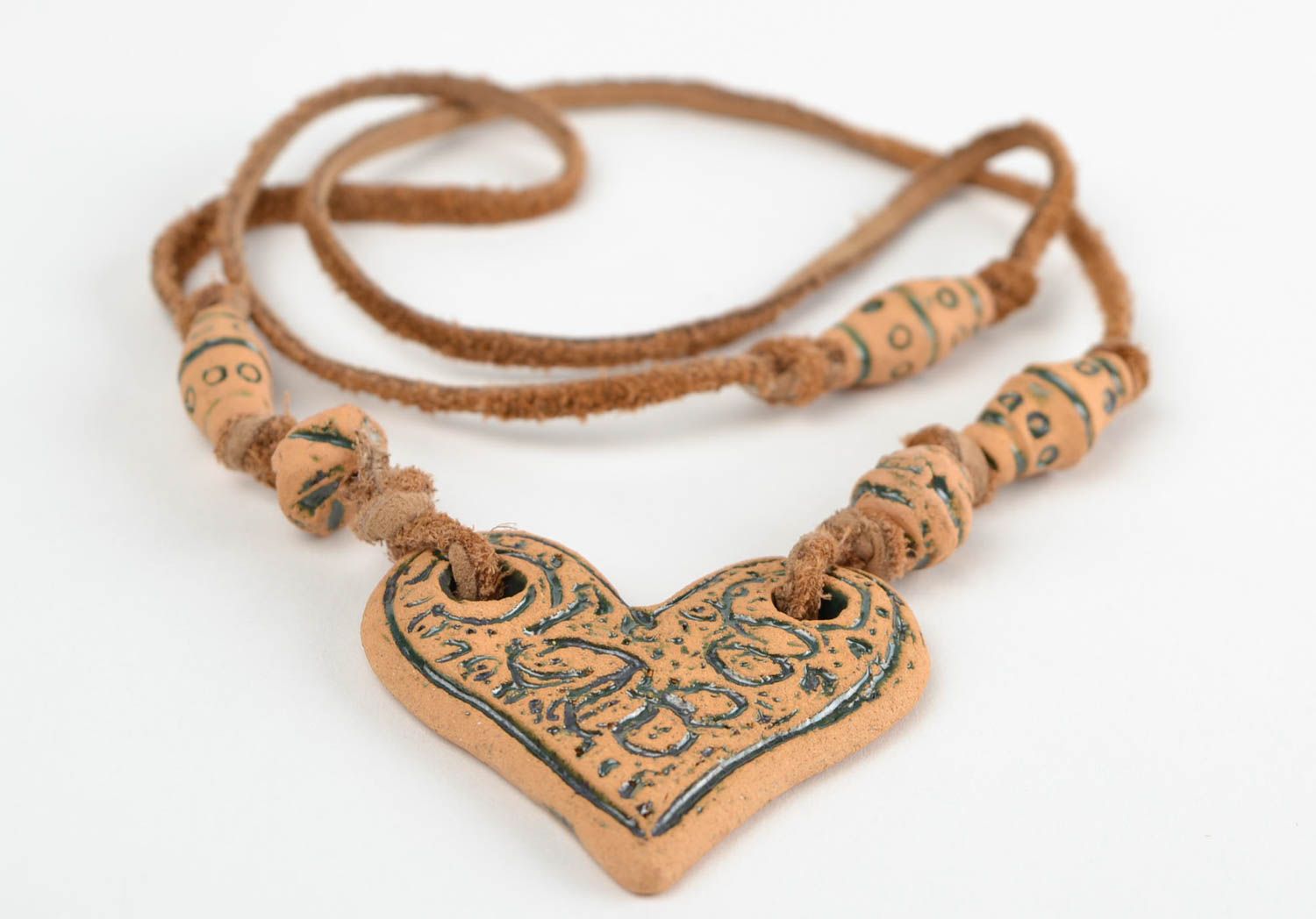 Handmade necklace pendant necklace ceramic jewelry fashion accessories  photo 1