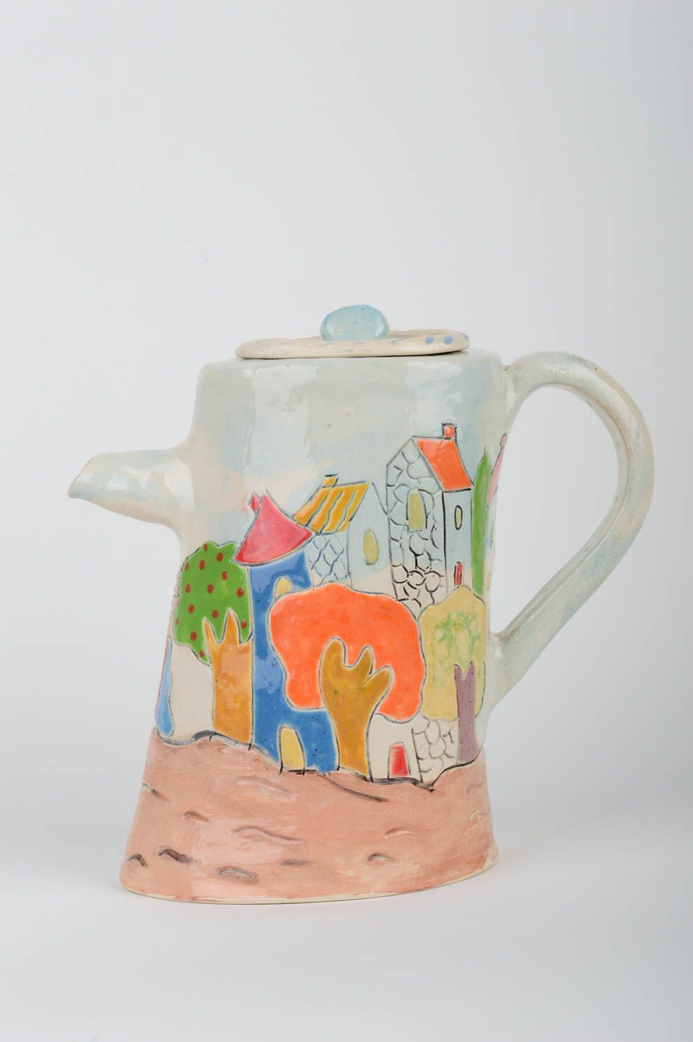 Unusual handmade ceramic teapot home ceramics pottery works kitchen design photo 1