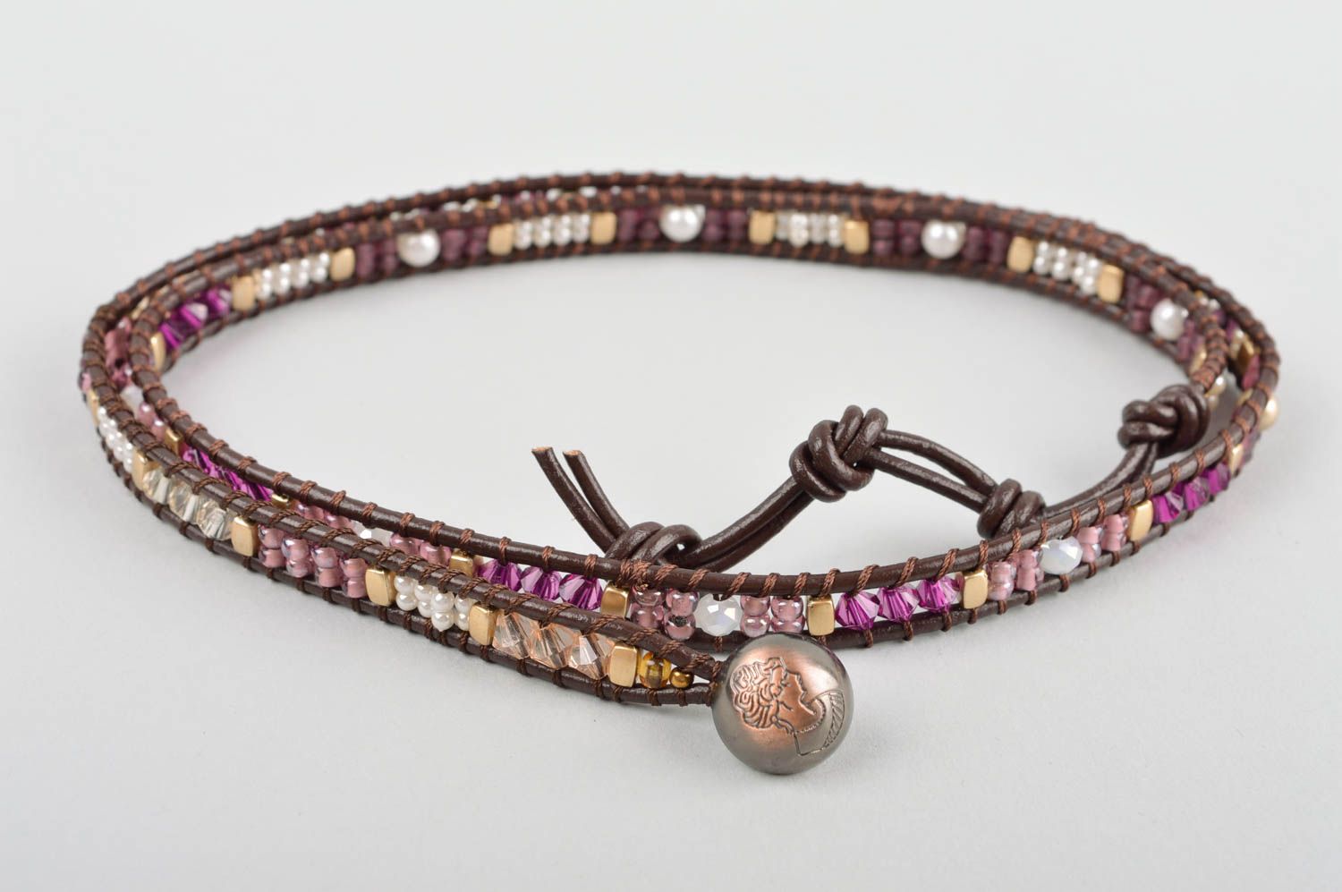 Handmade bracelet wrap bracelet beaded jewelry designer accessories gift for her photo 4