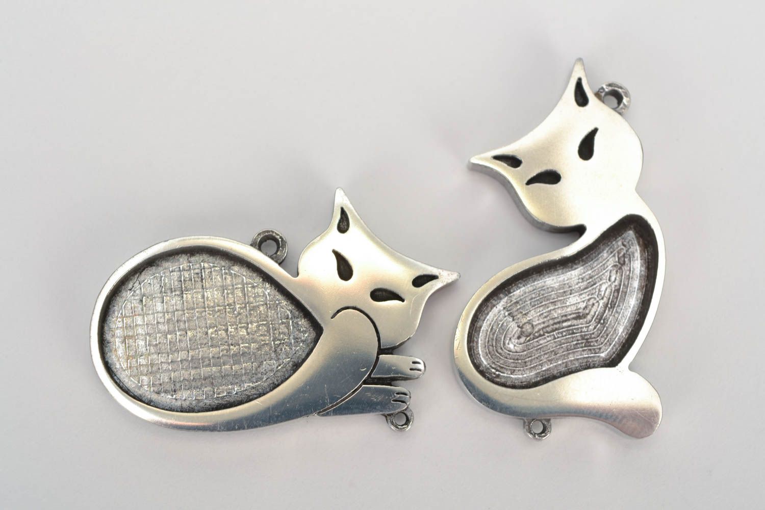 Fornitura para bisutería de metal artesanal gatas conjunto de 2 piezas foto 3