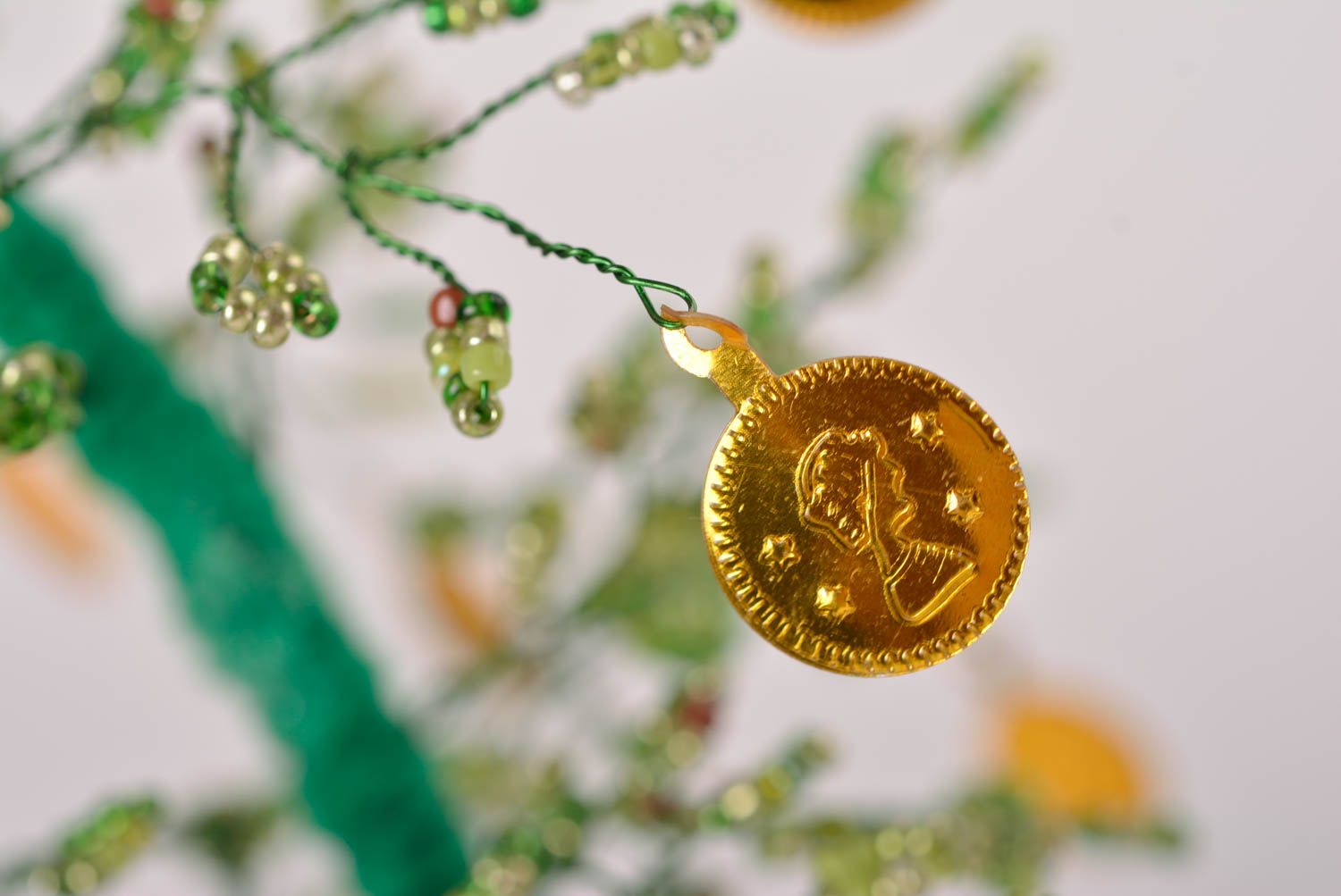 Árbol de abalorios hecho a mano decoración de escritorio regalo creativo  foto 4