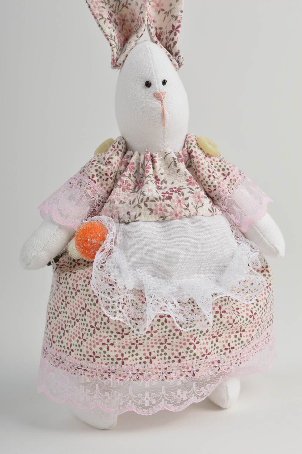 Игрушка заяц ручной работы авторская игрушка для ребенка и дома стильный подарок фото 4