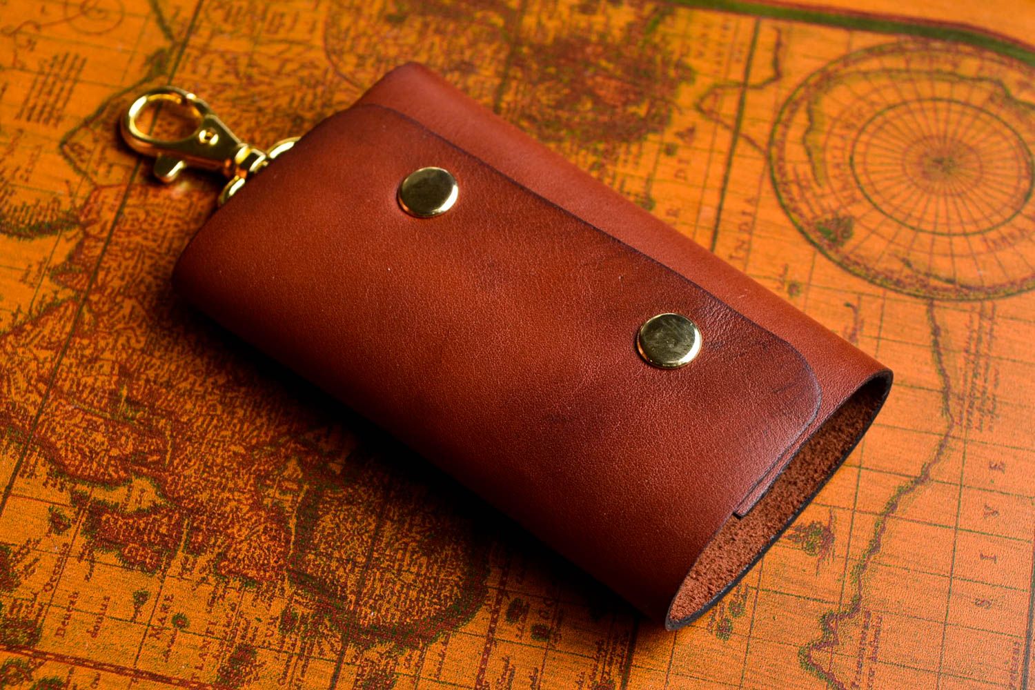 Handmade key case leather key case wallet leather bag for keys leather goods photo 1