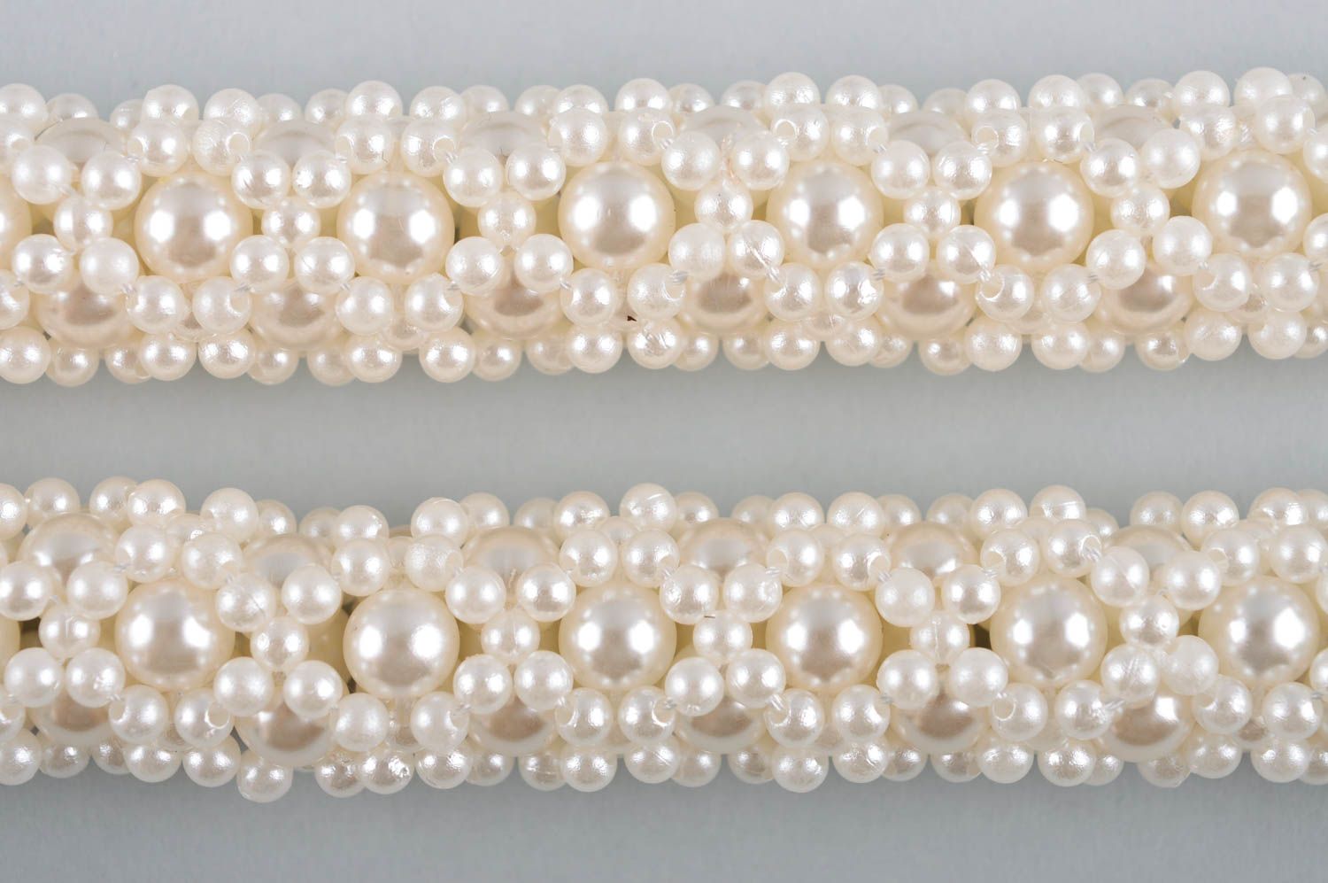 Collier blanc Bijou fait main en perles de rocaille élégant Cadeau femme photo 4