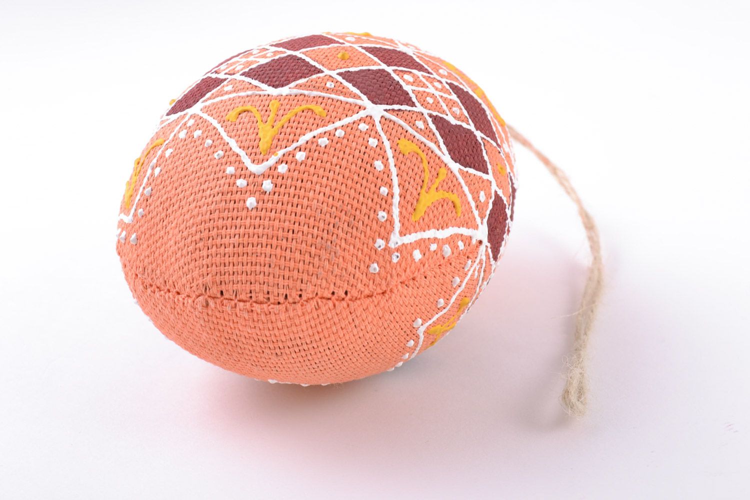 Colgante decorativo de tela con forma de huevo de Pascua artesanal aromatizado foto 3