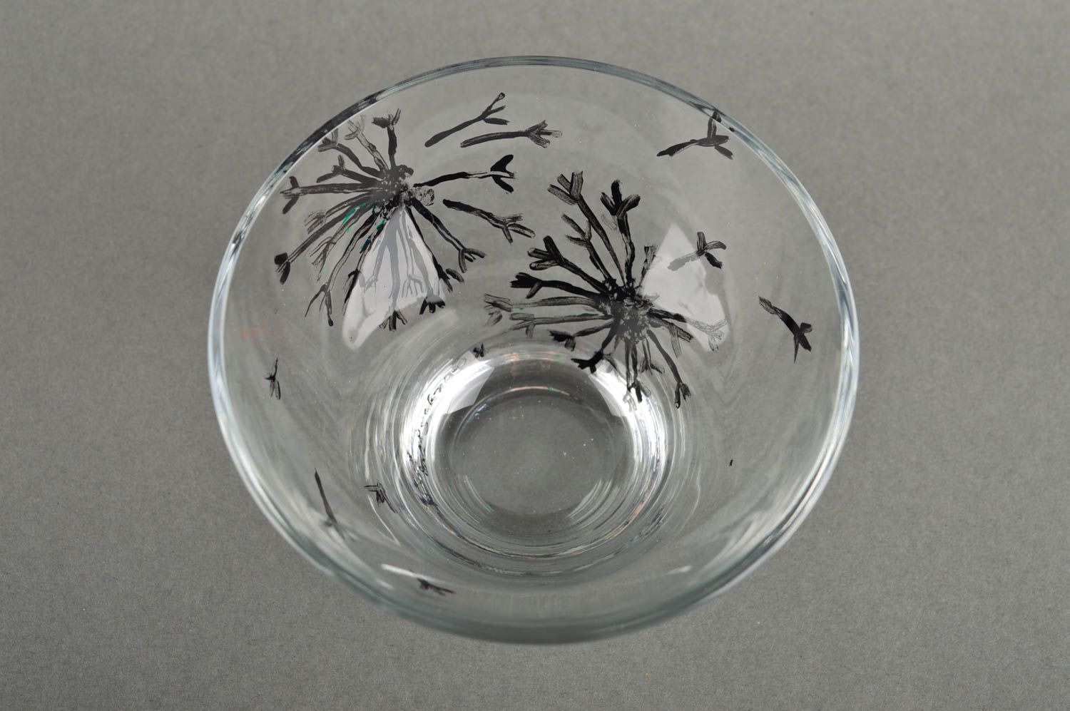 Bonbonnière verre fait main Vaisselle déco petite Cadeau original Pissenlits photo 4