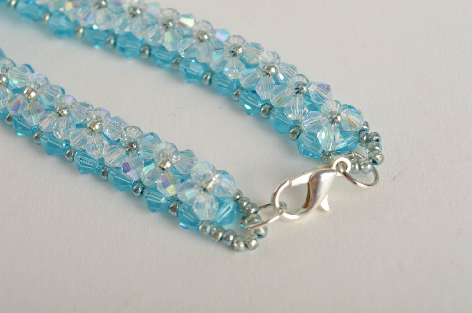 Blue handmade beaded bracelet costume jewelry designs accessories for girls  photo 5