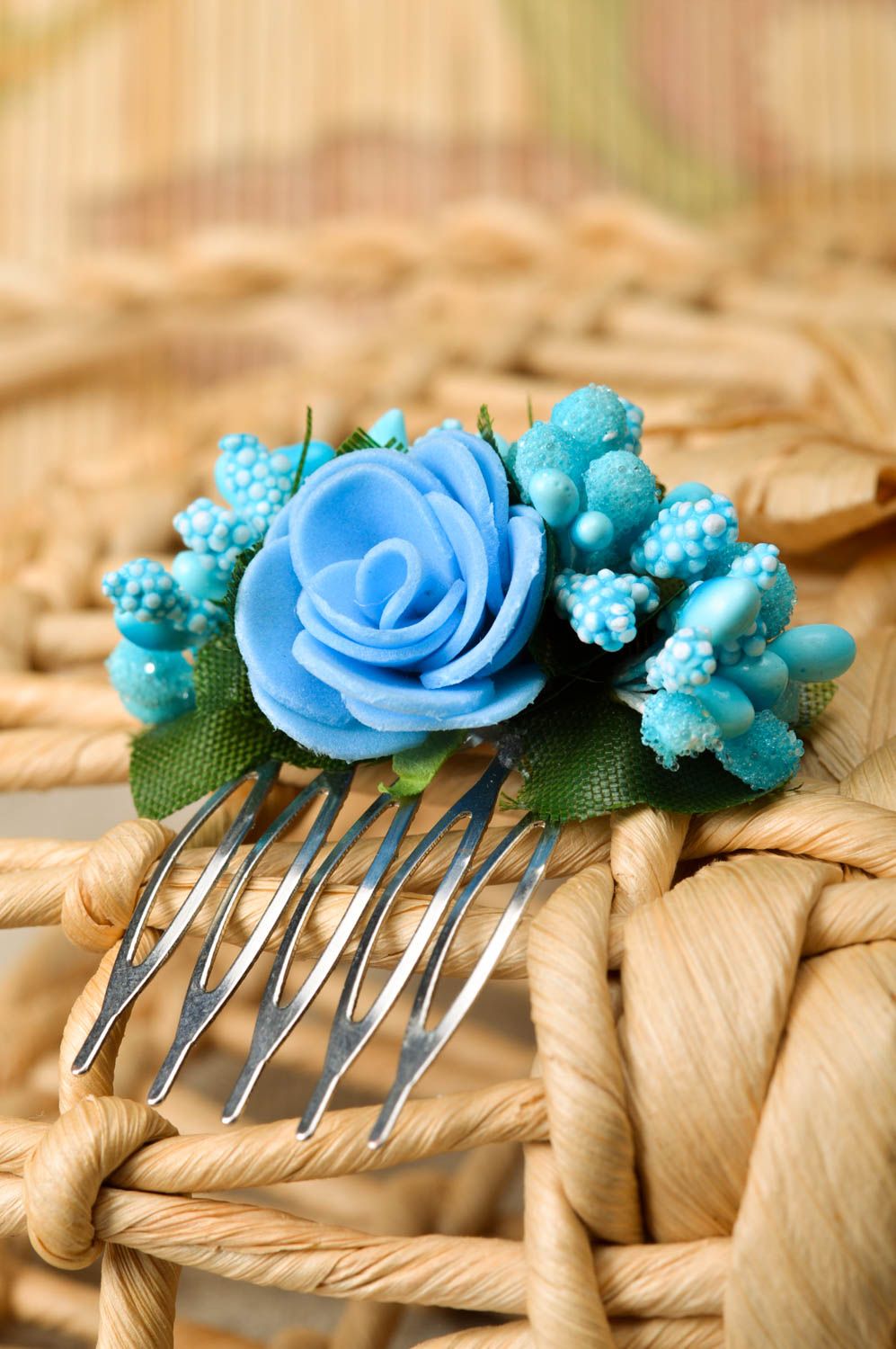 Homemade jewelry decorative hair comb flowers for hair kids accessories photo 1