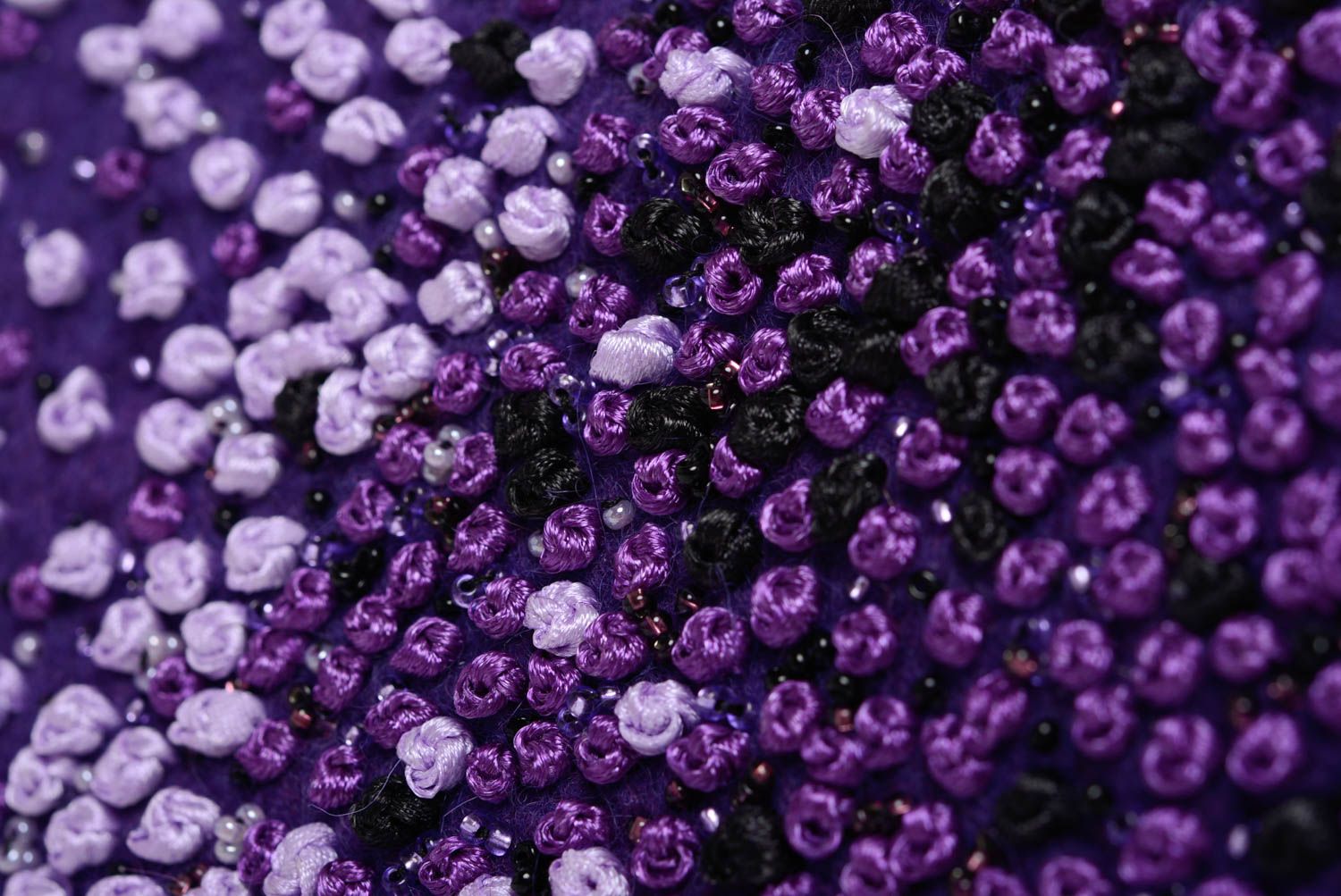 Sac pochette en laine feutrée violet fait main original sur chaîne métallique photo 5