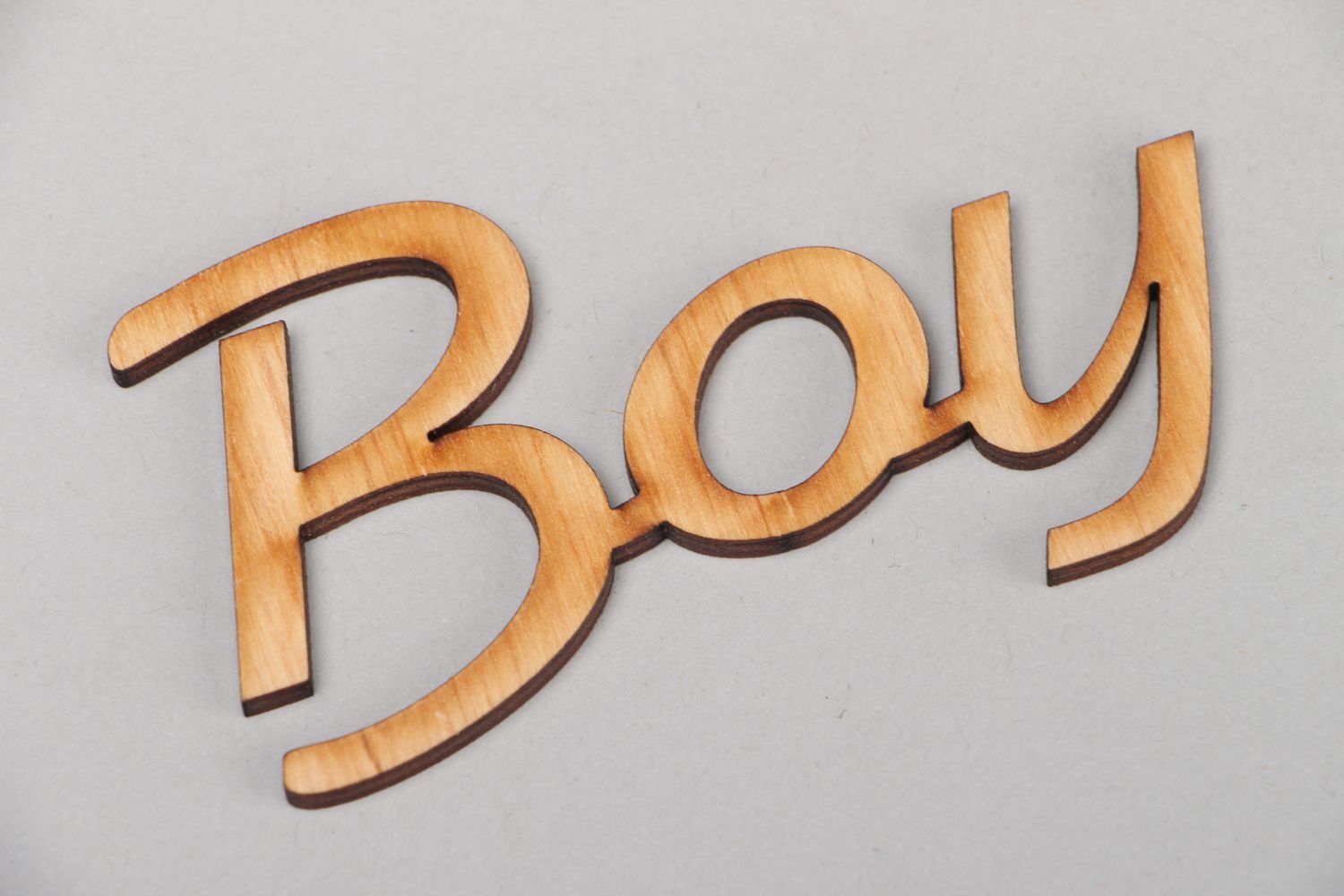 Plywood craft blank lettering Boy photo 1
