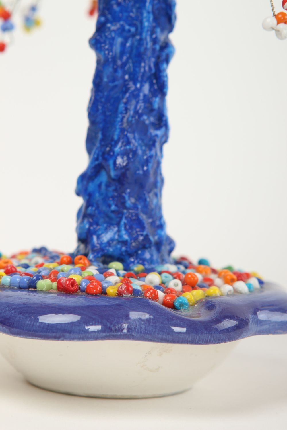 Arbre perles de rocaille Arbre miniature fait main Déco maison multicolore photo 4