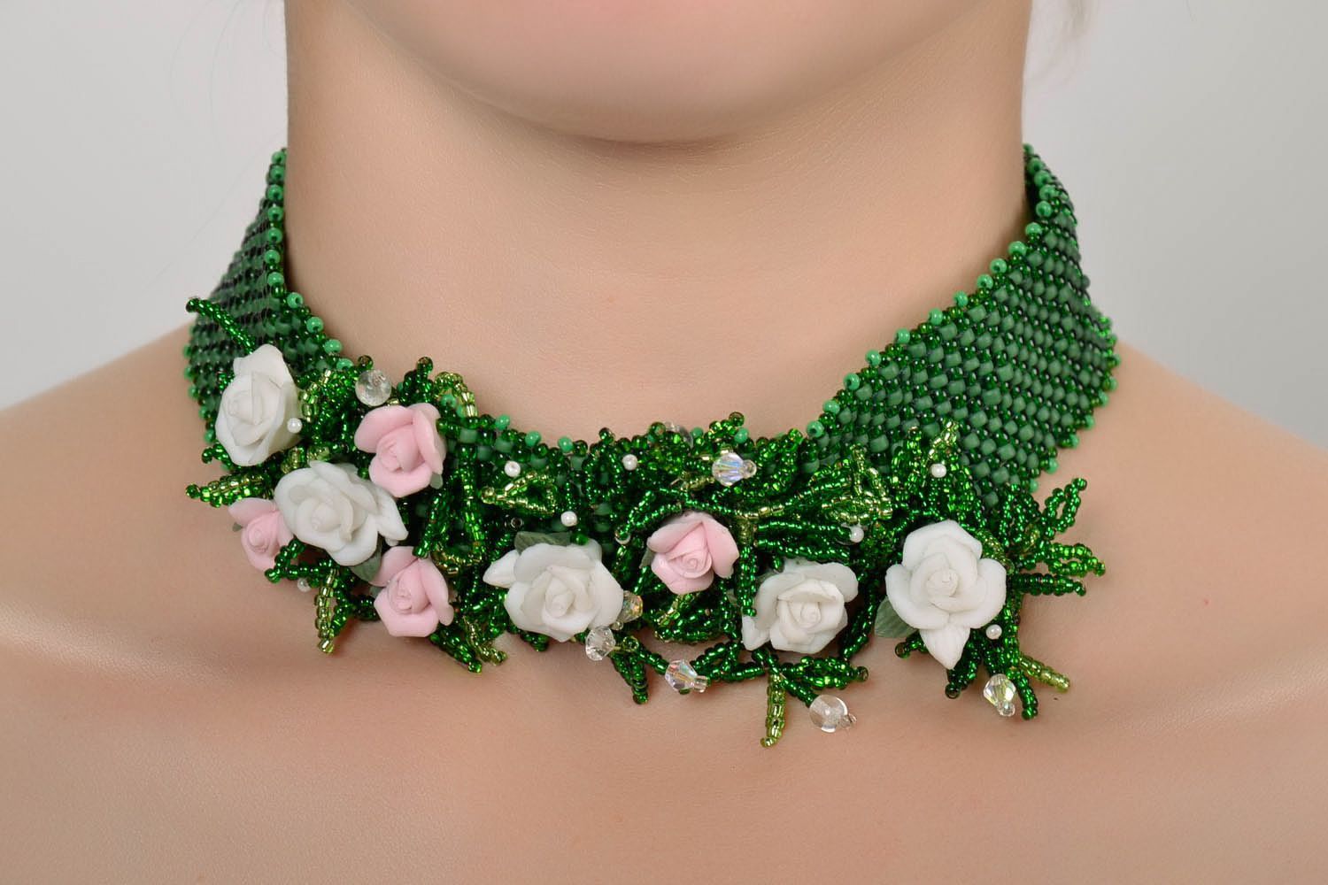 Beaded necklace Pink Symphony photo 1
