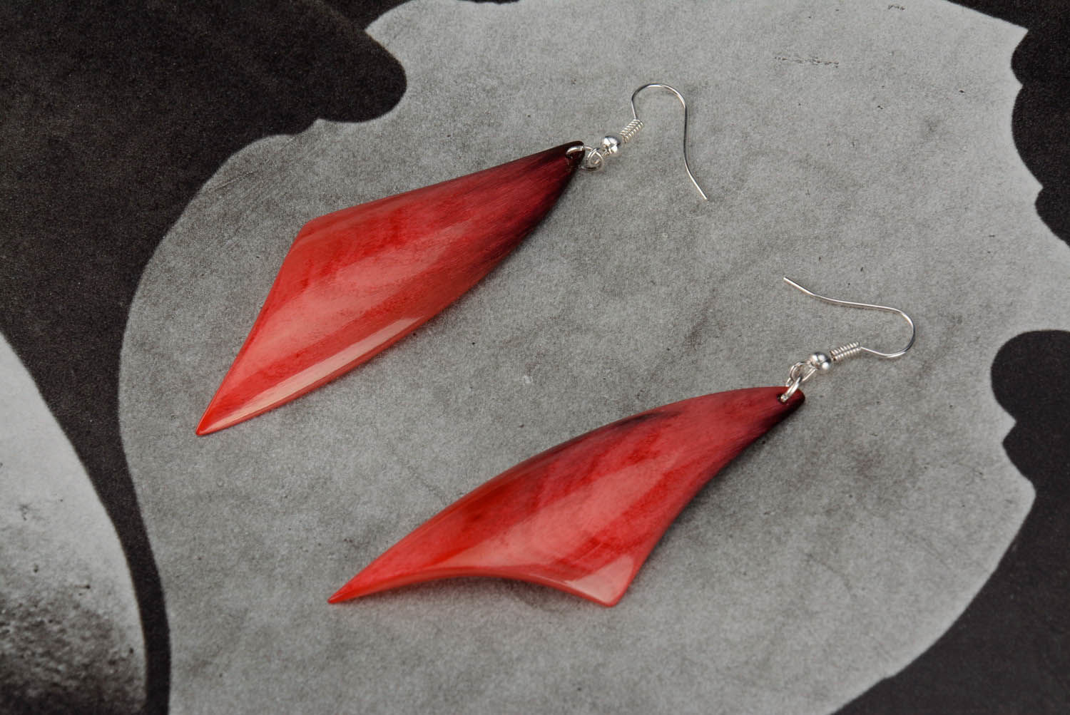 Earrings made ​​of horn Corals photo 2