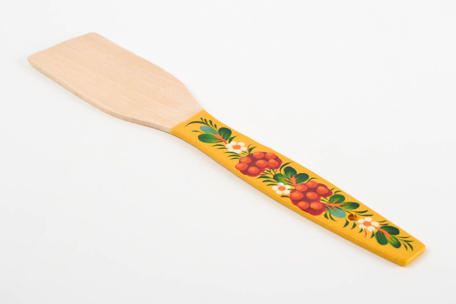 Espátula de madera decorada hecha a mano utensilio de cocina regalo original  foto 4
