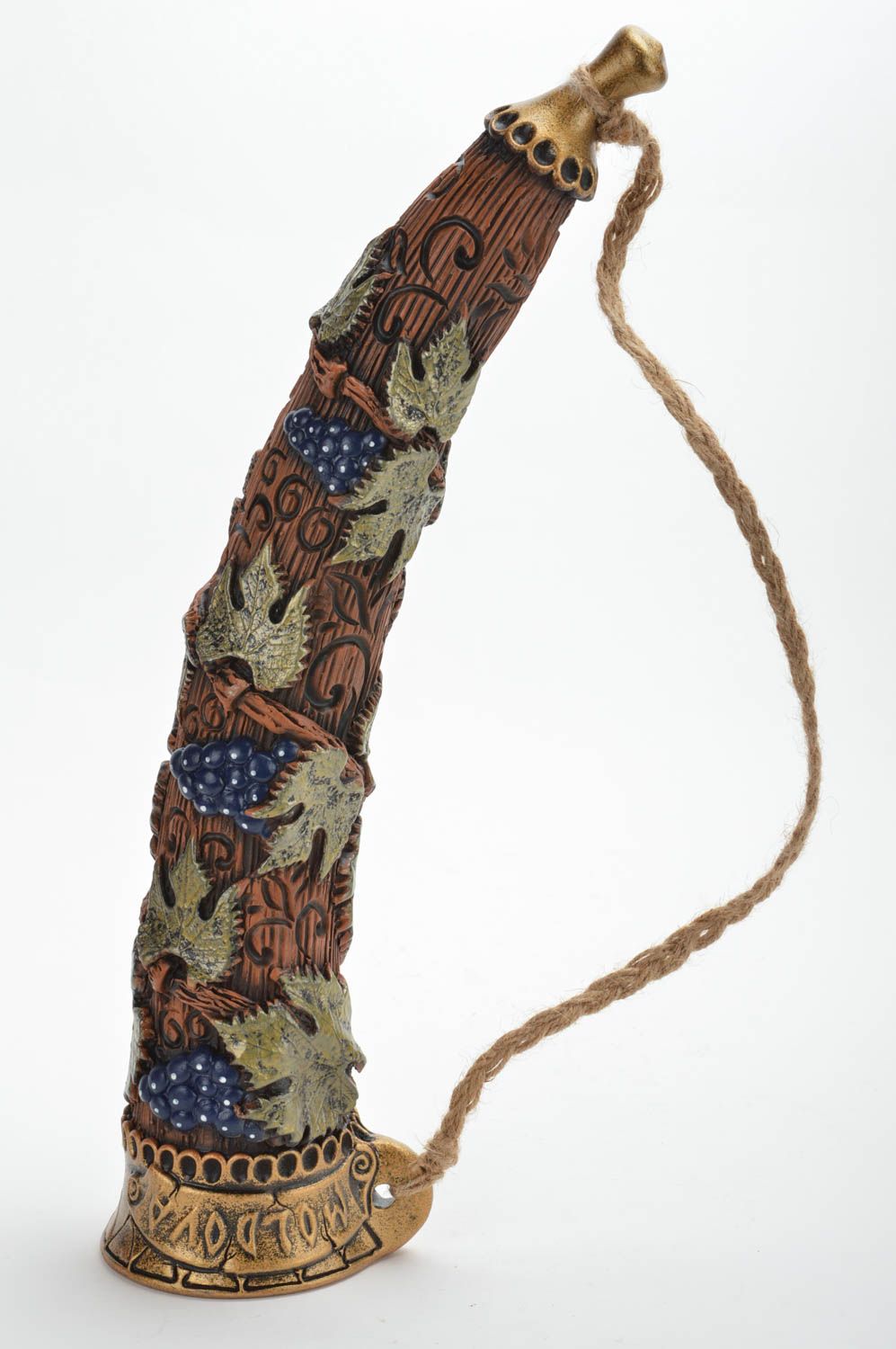 Керамический Рог Изобилия настенный декор для дома ручной работы сувенир оберег фото 2