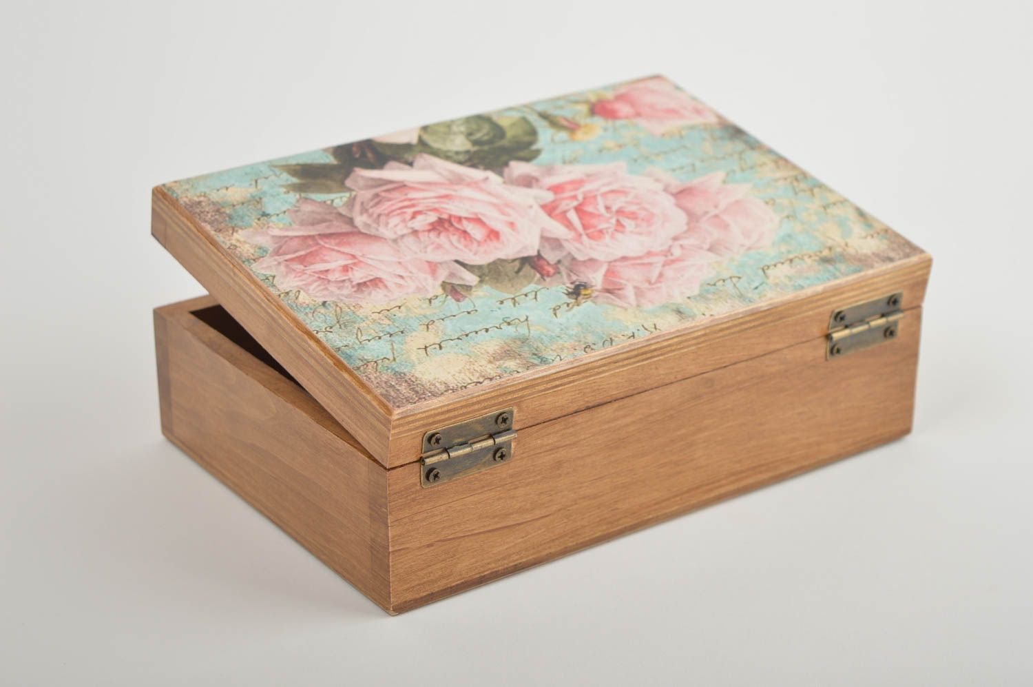 Handmade jewelry box wooden jewelry gift boxes gifts for women home decor photo 3