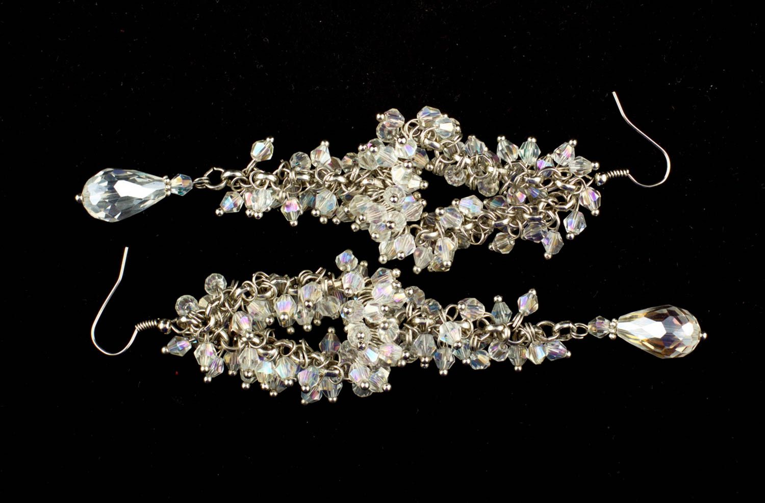 Handmade women earrings beaded crystal earrings cute long earrings gift for girl photo 4