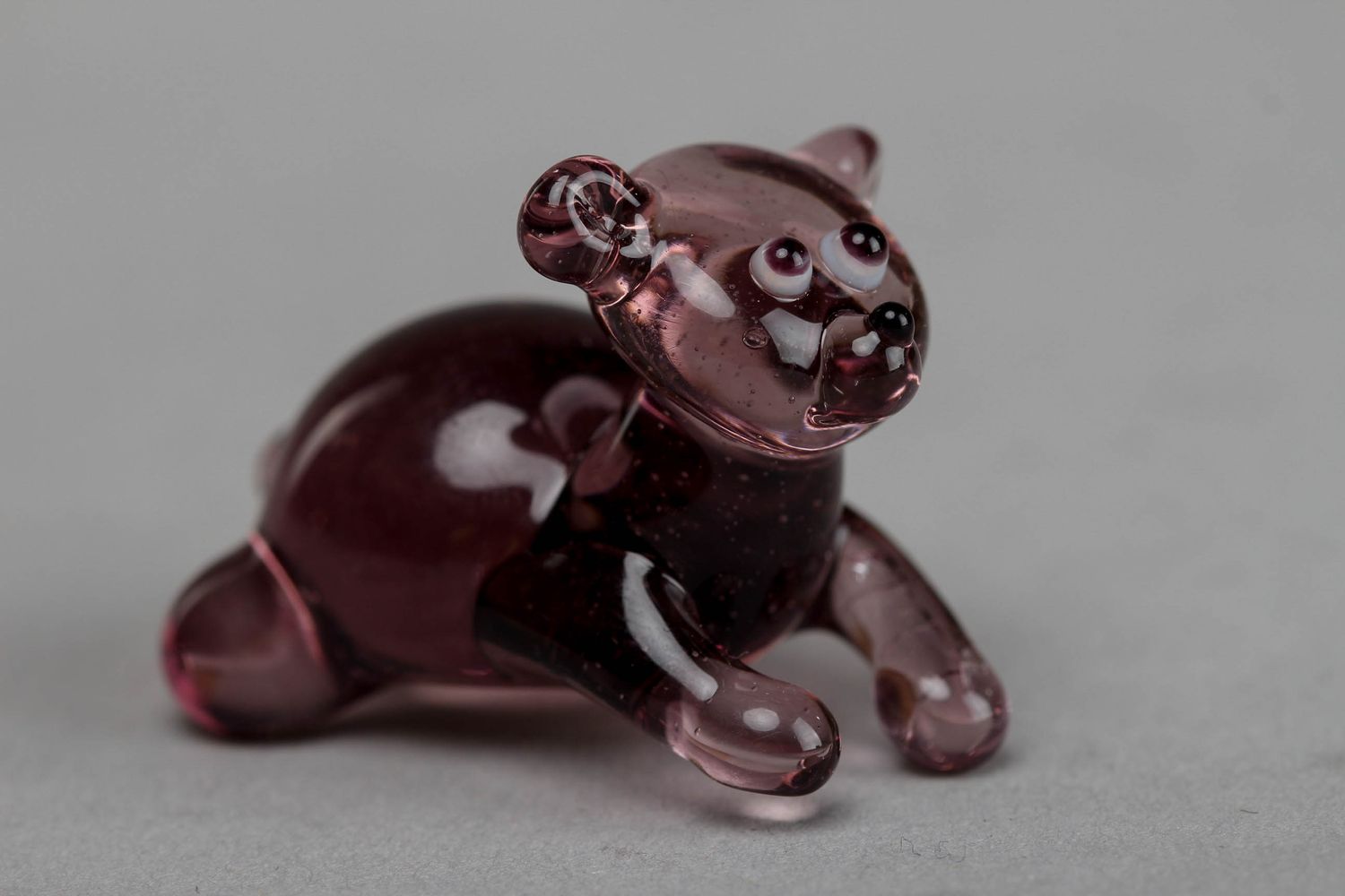 Handgemachte Tierfigur aus Glas Panther foto 1
