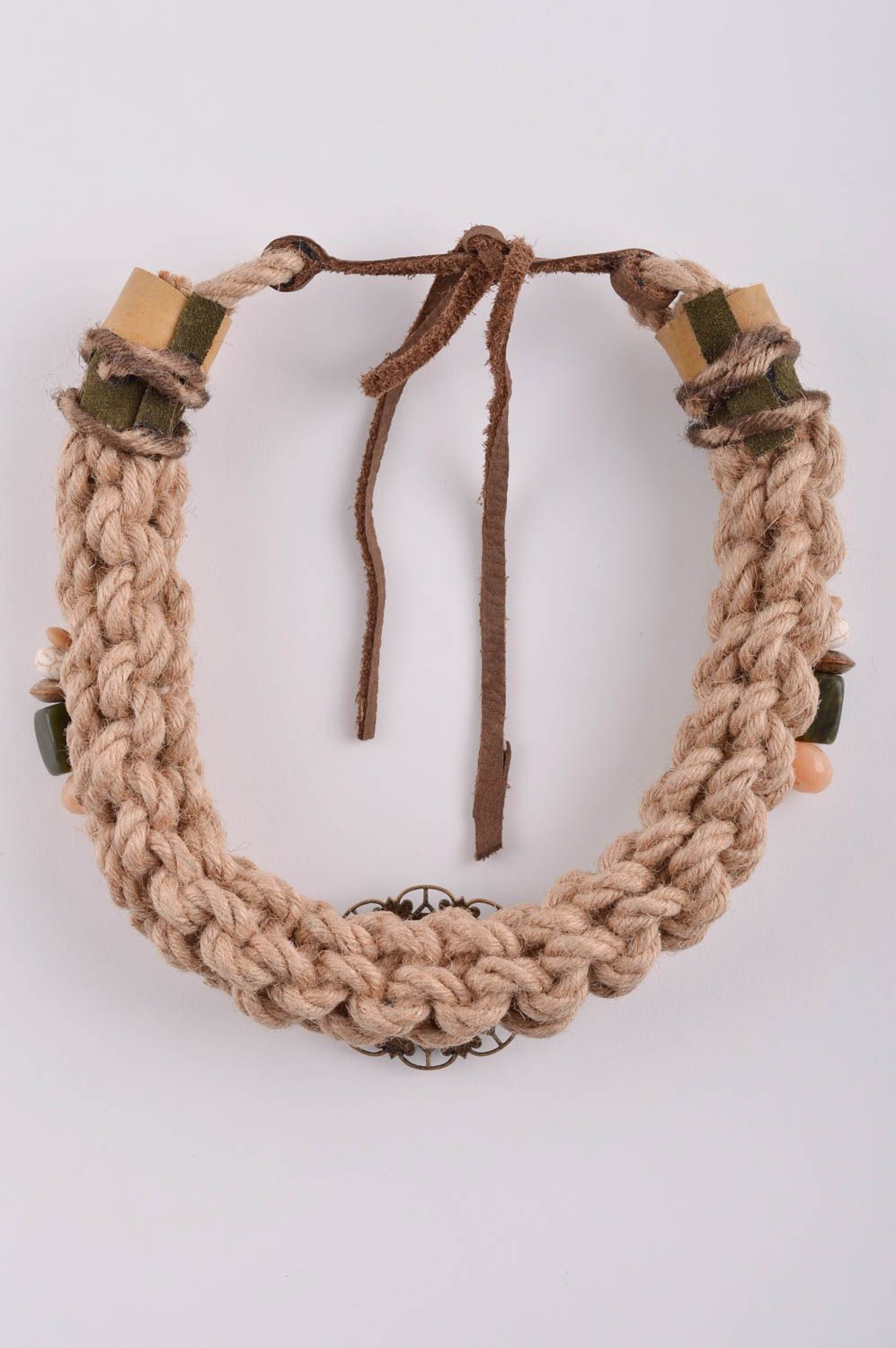 Modeschmuck Kette Halskette aus Stoff Collier Halskette Schmuck für Frauen foto 4