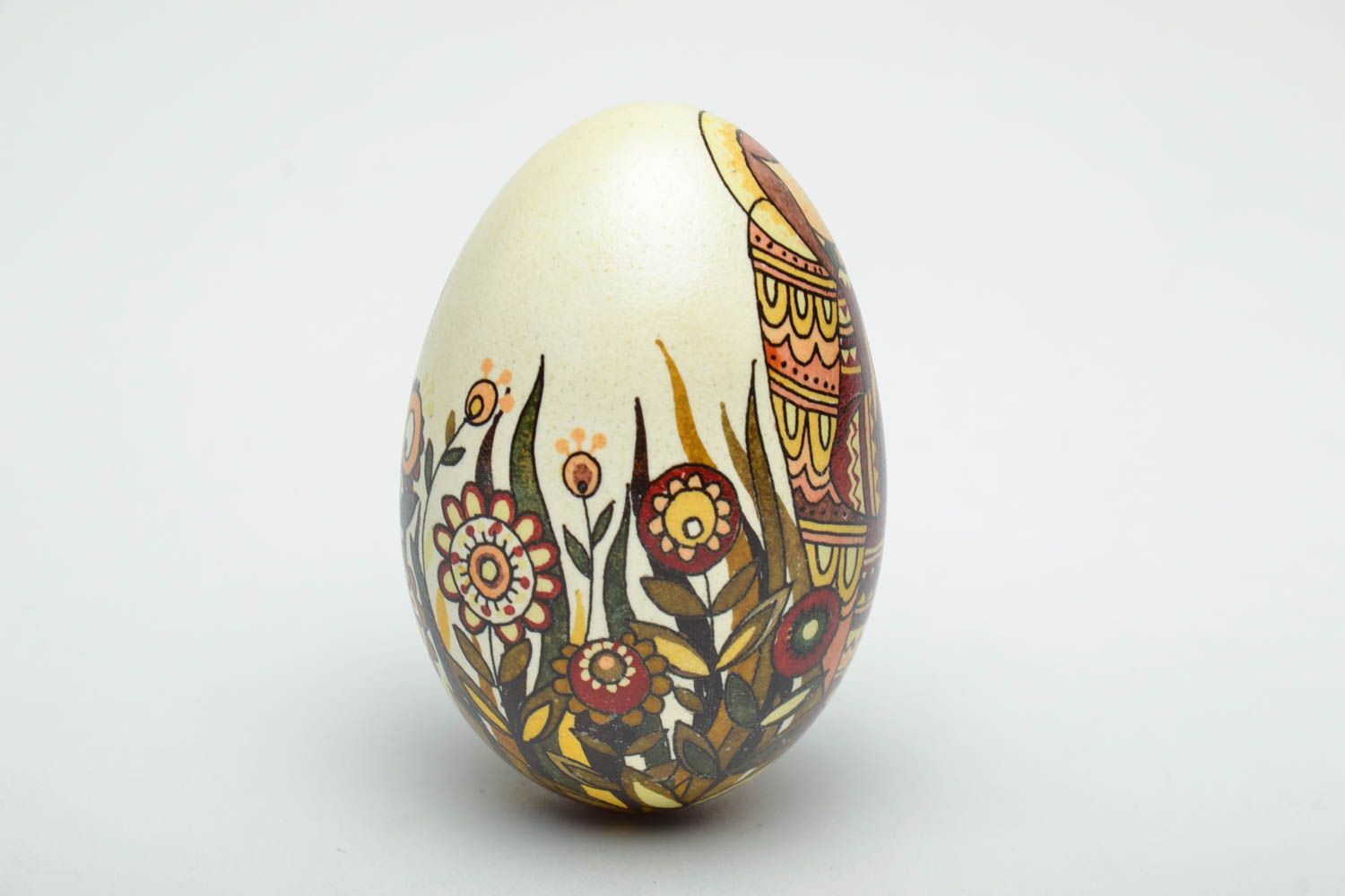 Easter egg designer goose pysanka made using wax technique photo 3