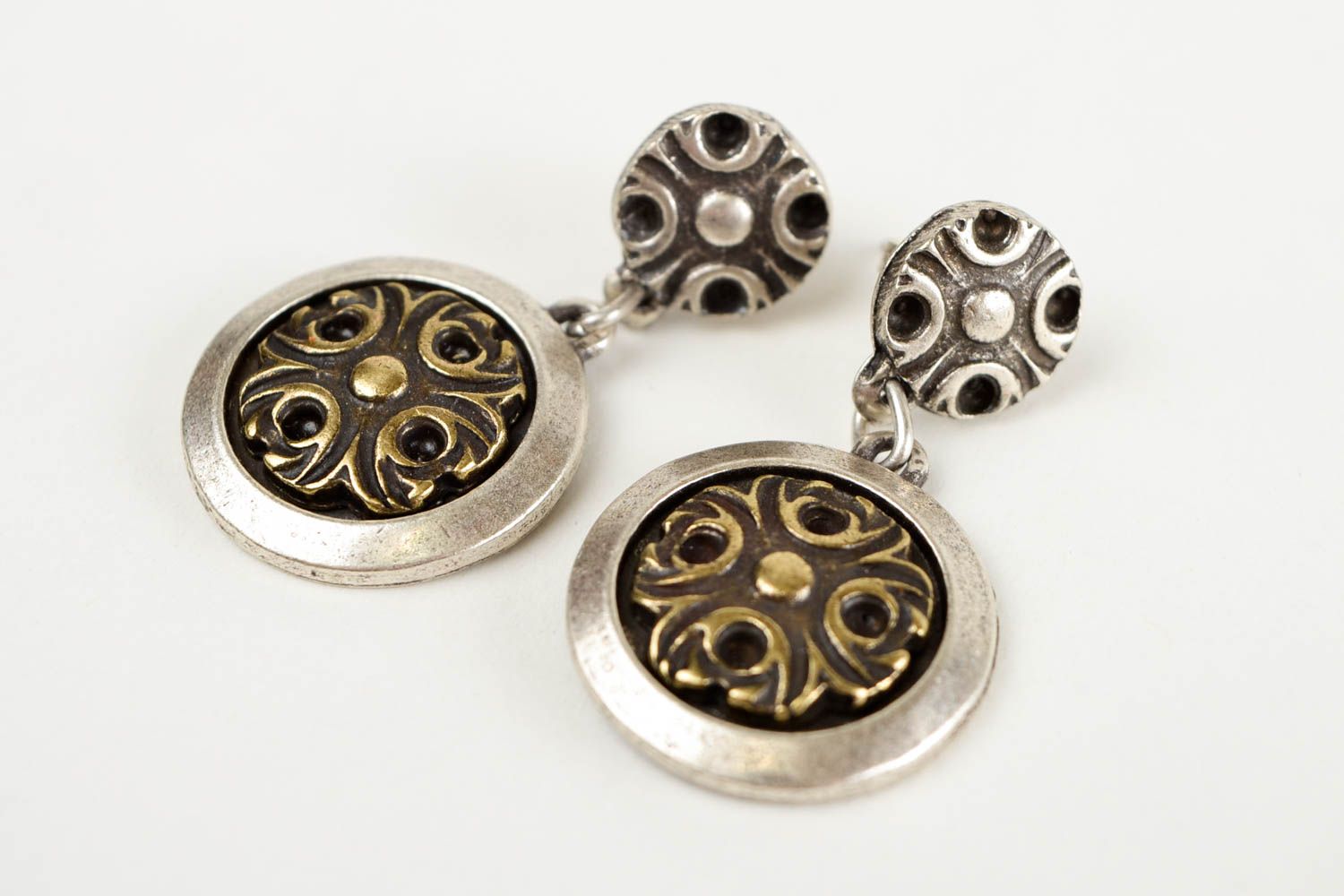 Handmade Ohrringe Designer Schmuck Geschenk für Frauen Metall Ohrringe  foto 4
