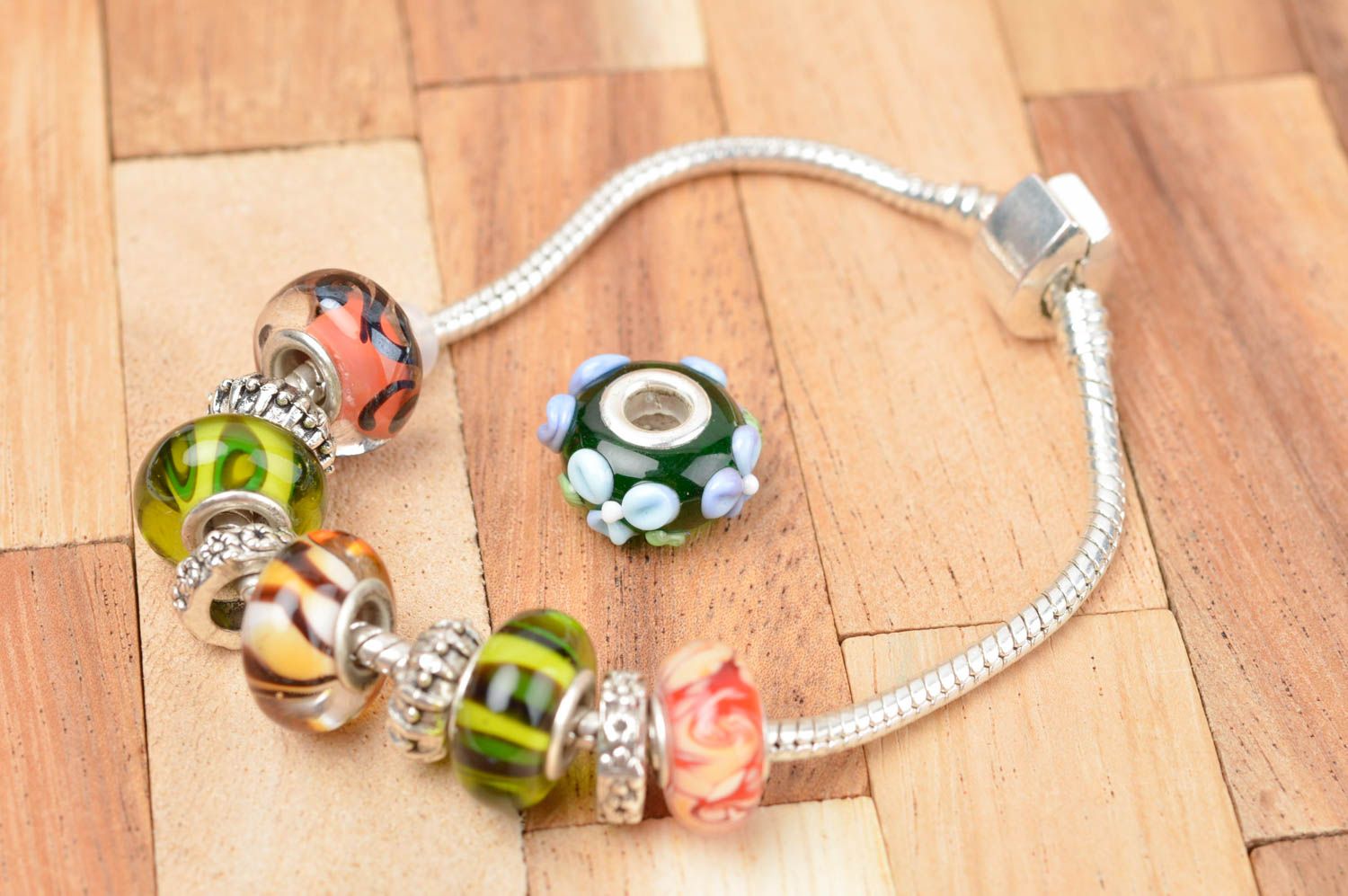 Stylish handmade glass bead jewelry making supplies lampwork glass beads photo 4