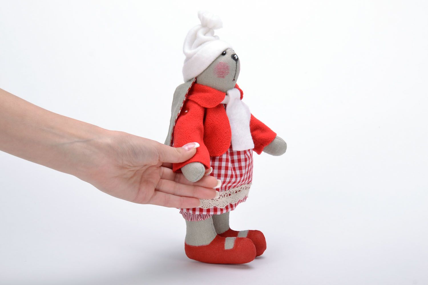 Linen toy New Year's Hare photo 2