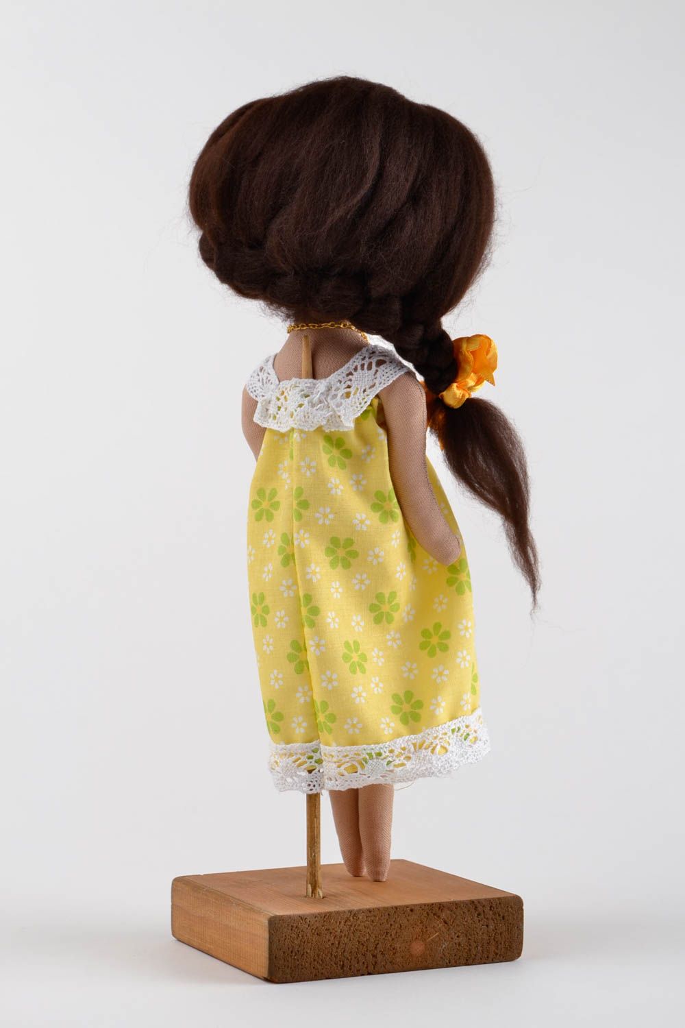 Мягкая игрушка кукла ручной работы авторская кукла из ткани красивая для декора фото 5