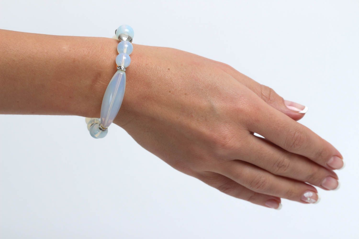 Bracelet pierre de lune Bijou fait main design original Cadeau pour femme photo 5