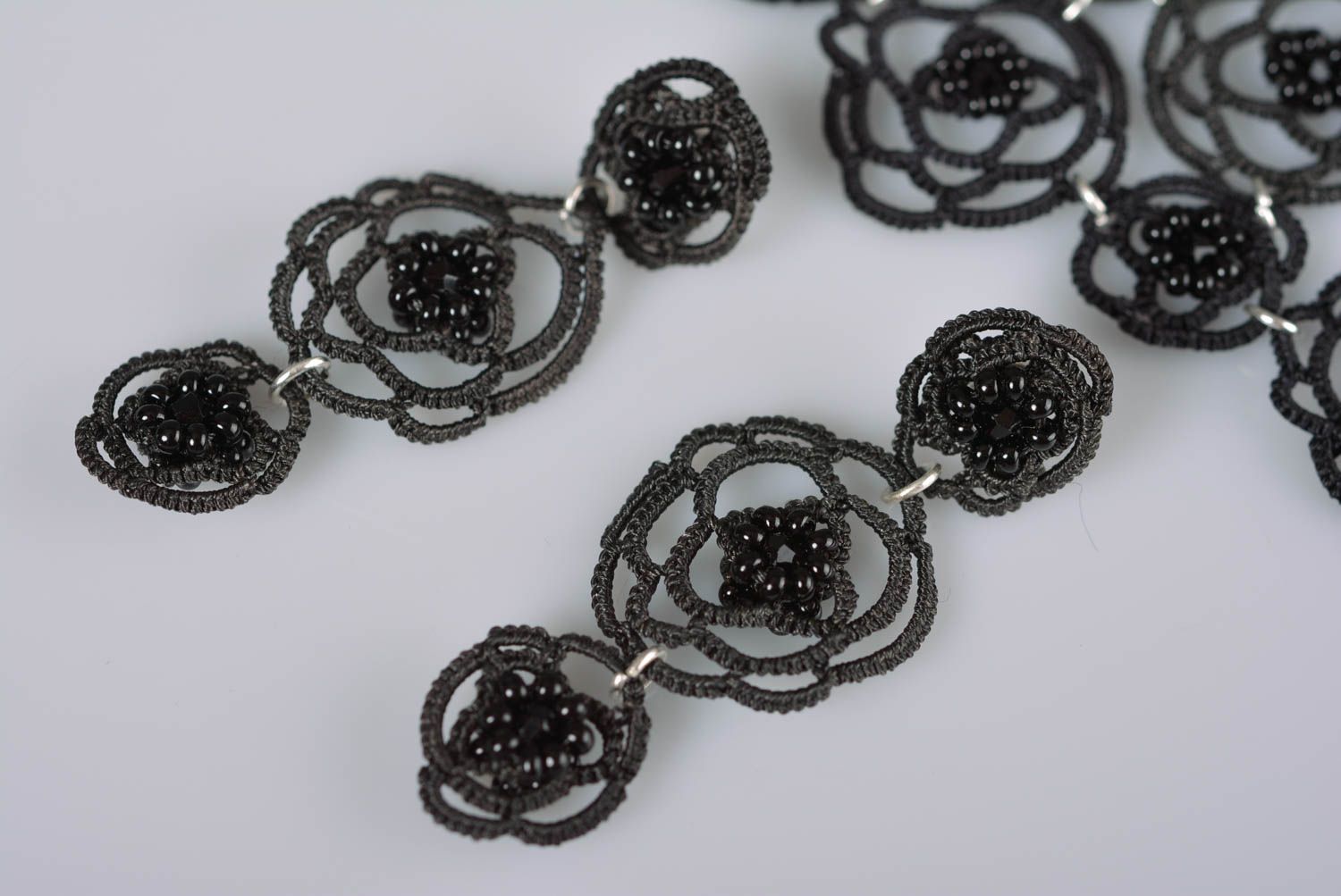 Beaded jewelry handmade jewelry set unique earrings womens bracelet gift ideas photo 2