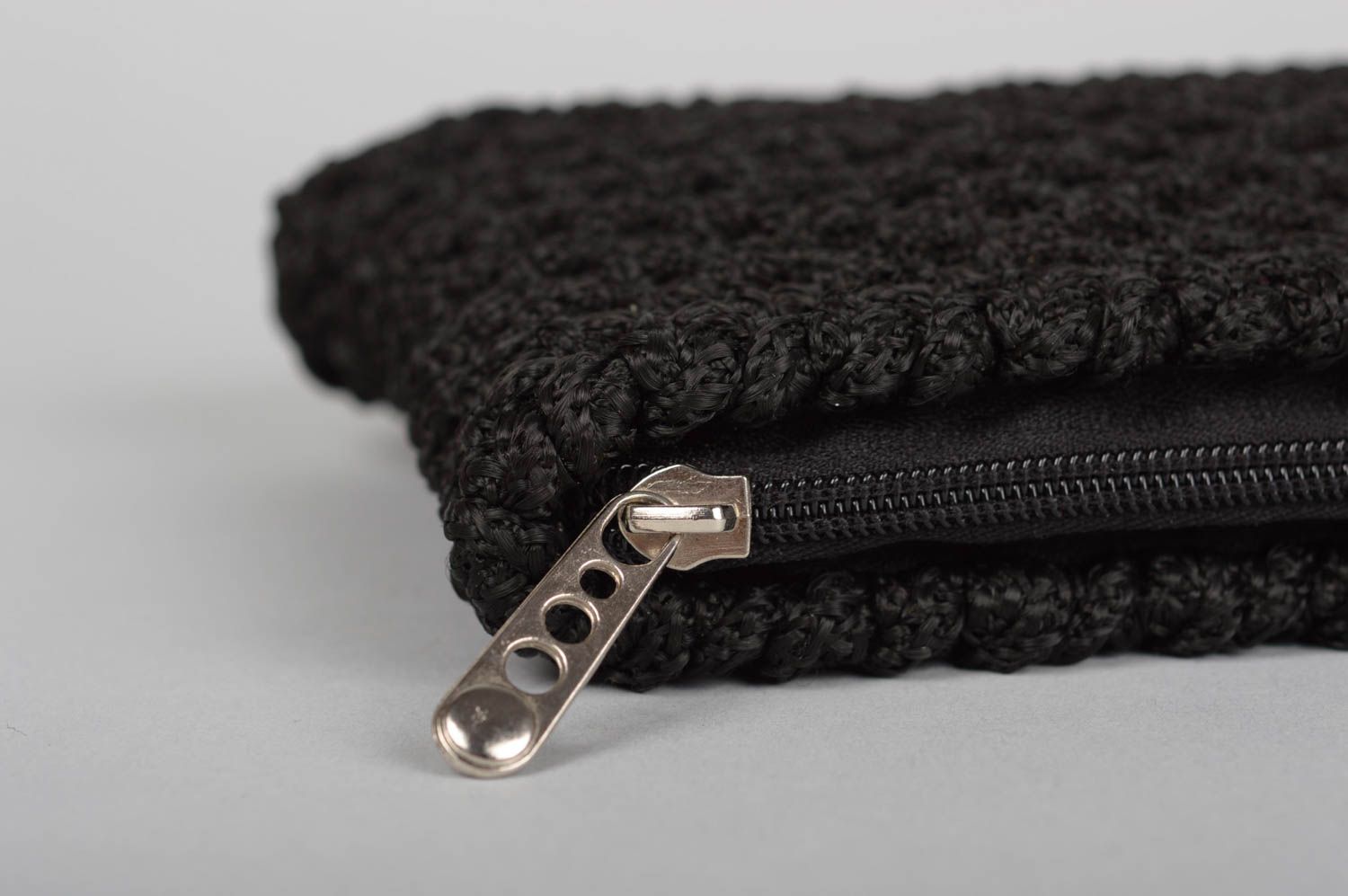 Bolso hecho a mano de color negro accesorio para mujeres regalo original foto 4