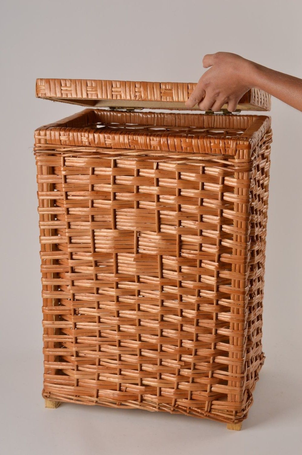 Handmade designer woven basket stylish basket for interior present for women photo 3