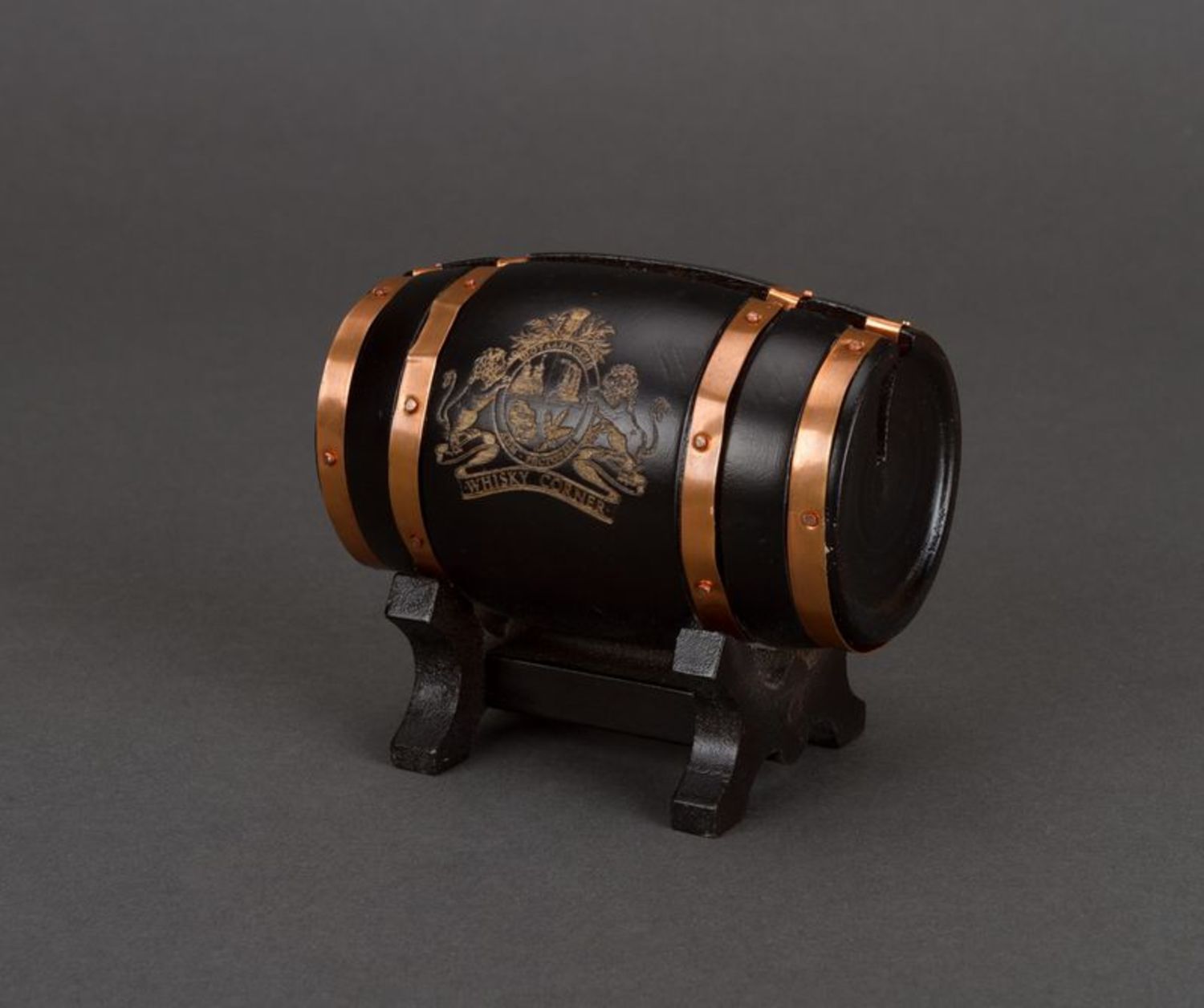 Wooden business card holder in the form of barrel photo 3